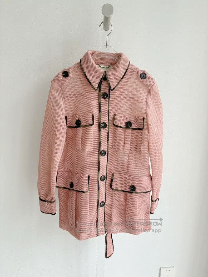 Fendi Fendi Pink Mesh Jacket with Classic Four Pockets. 100% Pol Size XXS / US 00 / IT 34 - 2 Thumbnail