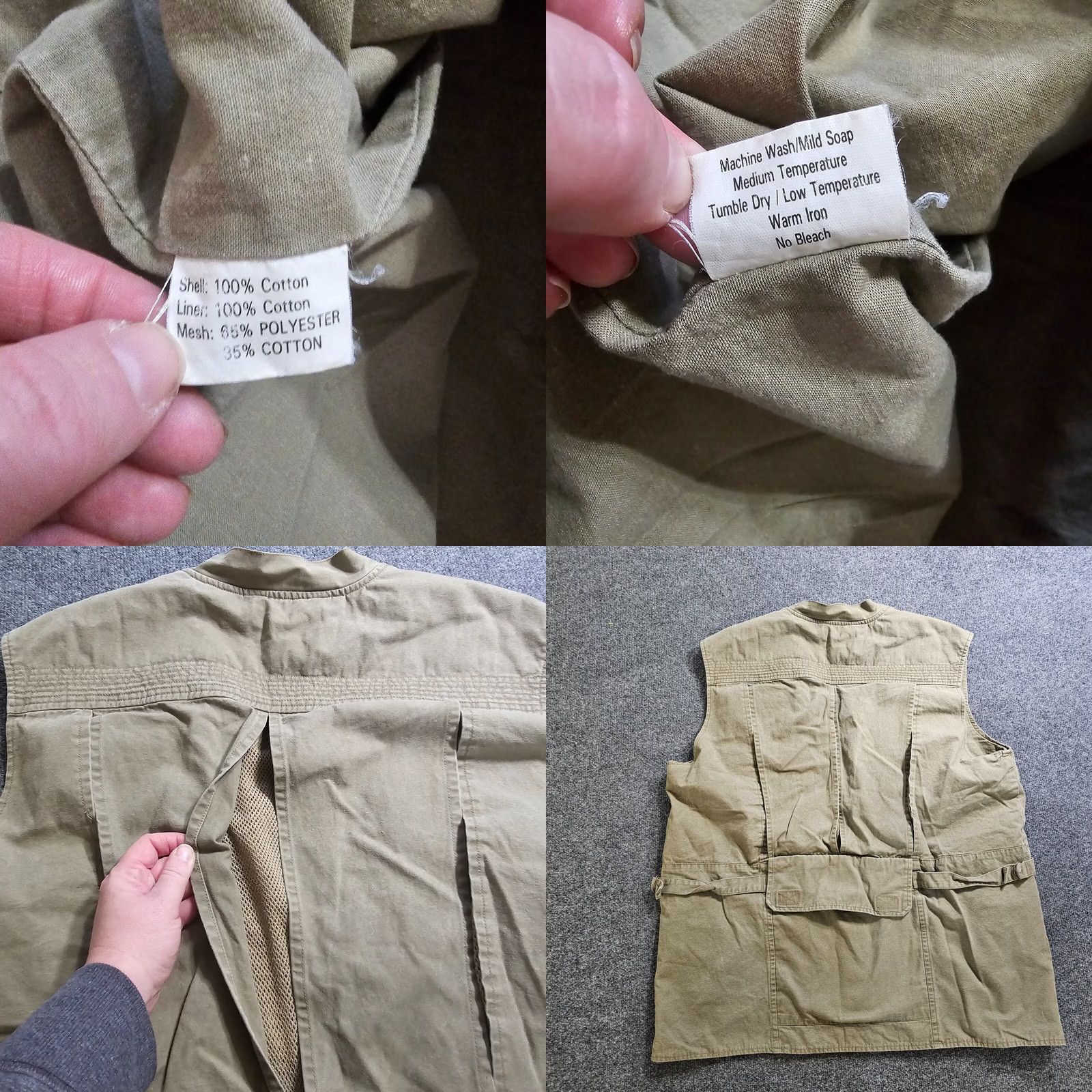 Orvis VINTAGE Orvis Vest Mens XL Beige Canvas Fishing Pockets Zip V Neck Photography Size US XL / EU 56 / 4 - 8 Thumbnail