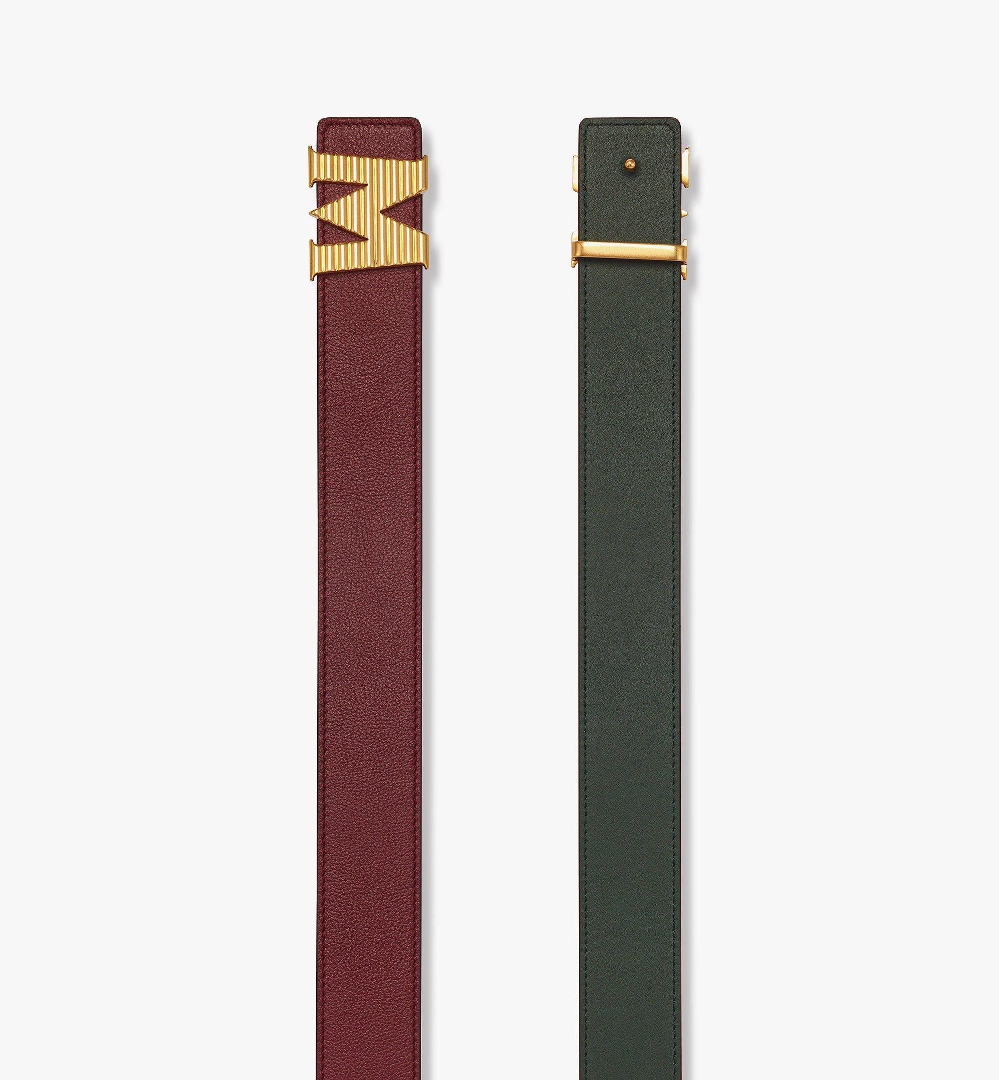 MCM o1mt1gz0725 Size: 110 / Reversible Belt in Burgundy Size 44 - 2 Thumbnail