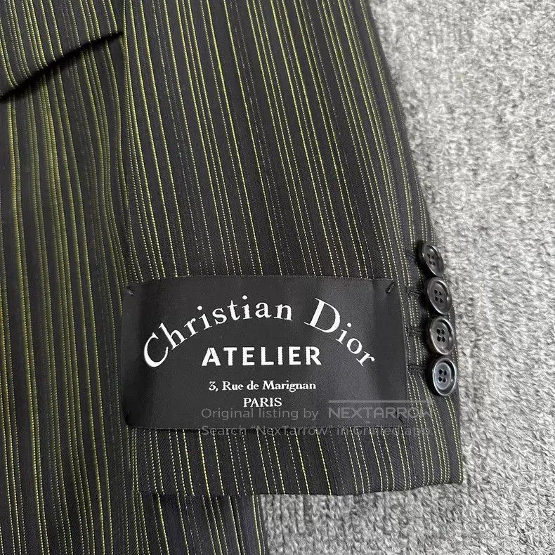 Dior Dior Silver Thread Crossed Sleeve Label Suit Jacket Size US L / EU 52-54 / 3 - 2 Thumbnail