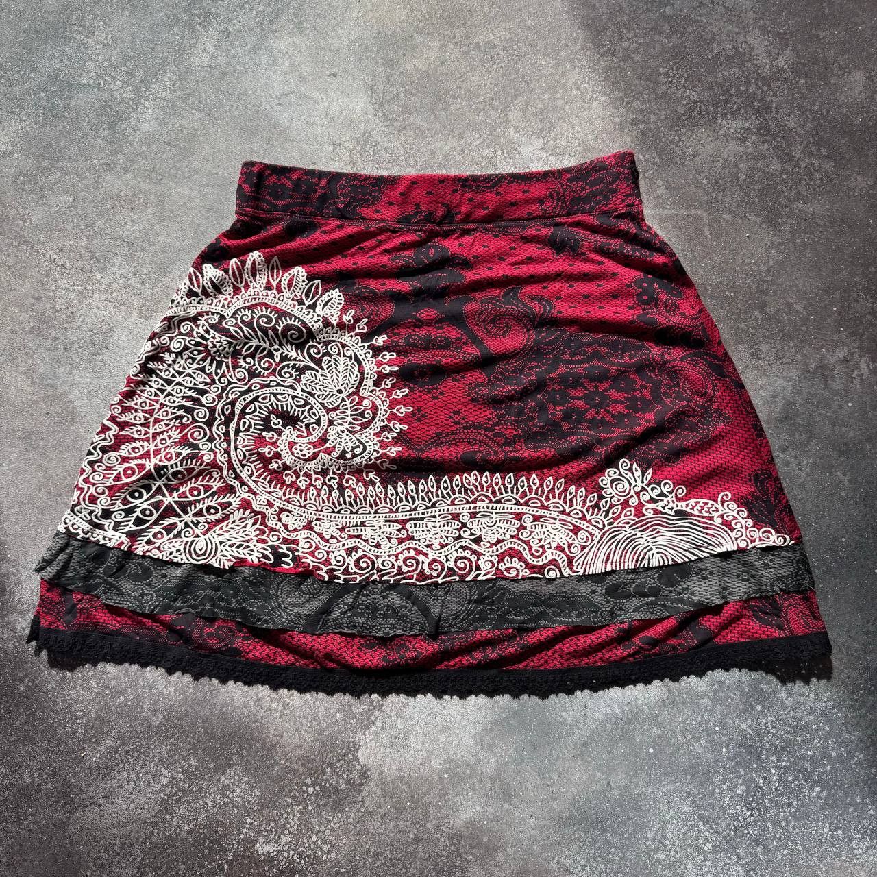 Desigual × Japanese Brand Y2K Desigual Vintage Avant Garde Floral Skirt Size 30" / US 8 / IT 44 - 1 Thumbnail
