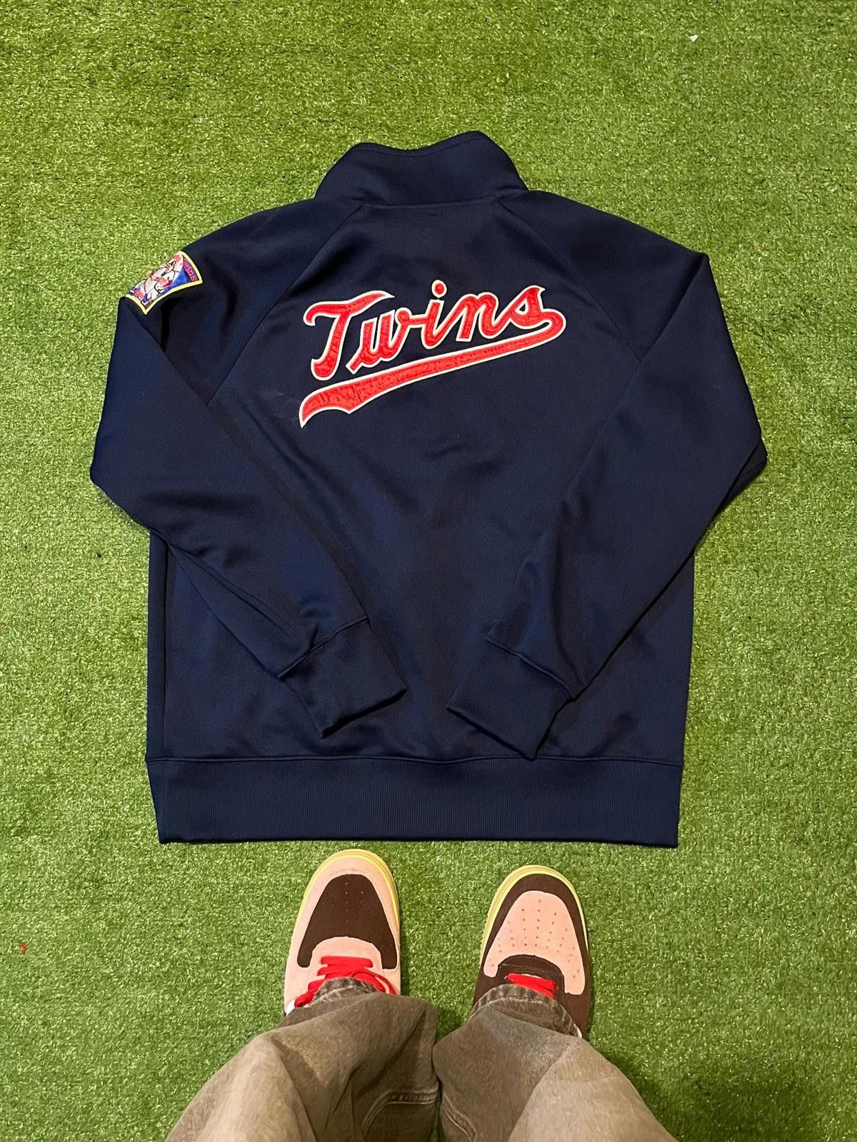 Nike Nike Twins Track Jacket Navy Blue Red White Size ONE SIZE - 2 Thumbnail