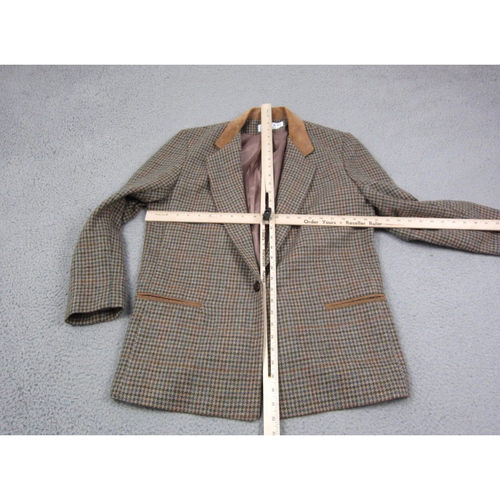 Eddie Bauer VINTAGE Eddie Bauer Jacket Womens 40 Large Brown Herringbone Tweed Blazer 90s USA Made Size L / US 10 / IT 46 - 4 Thumbnail