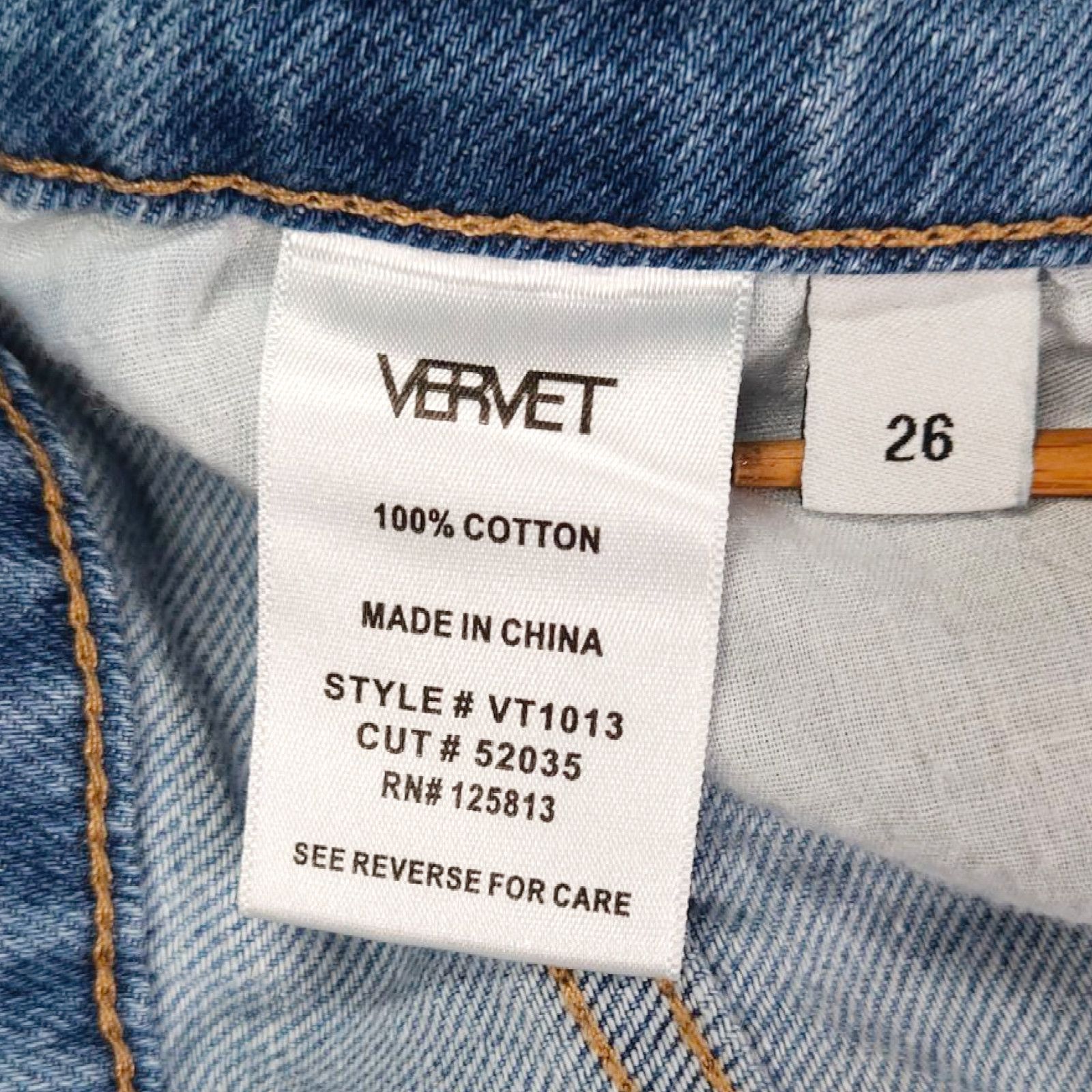 Other EUC Vervet Olivia Distressed Crop Wide Leg Jeans Sz. 26x24 Size 26" / US 2 / IT 38 - 6 Thumbnail