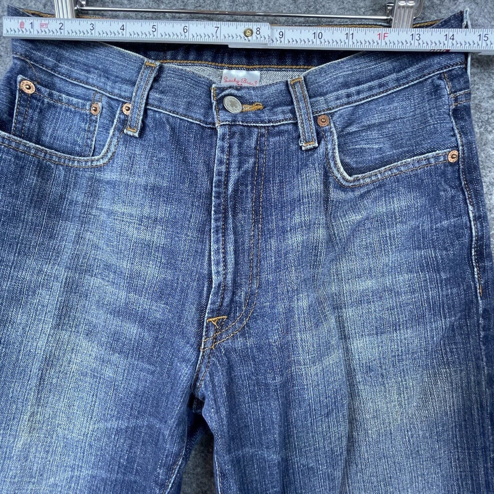 Lucky Brand Lucky Brand Dungarees Mens 30 Classic Short Straight Wide Size US 30 / EU 46 - 9 Thumbnail