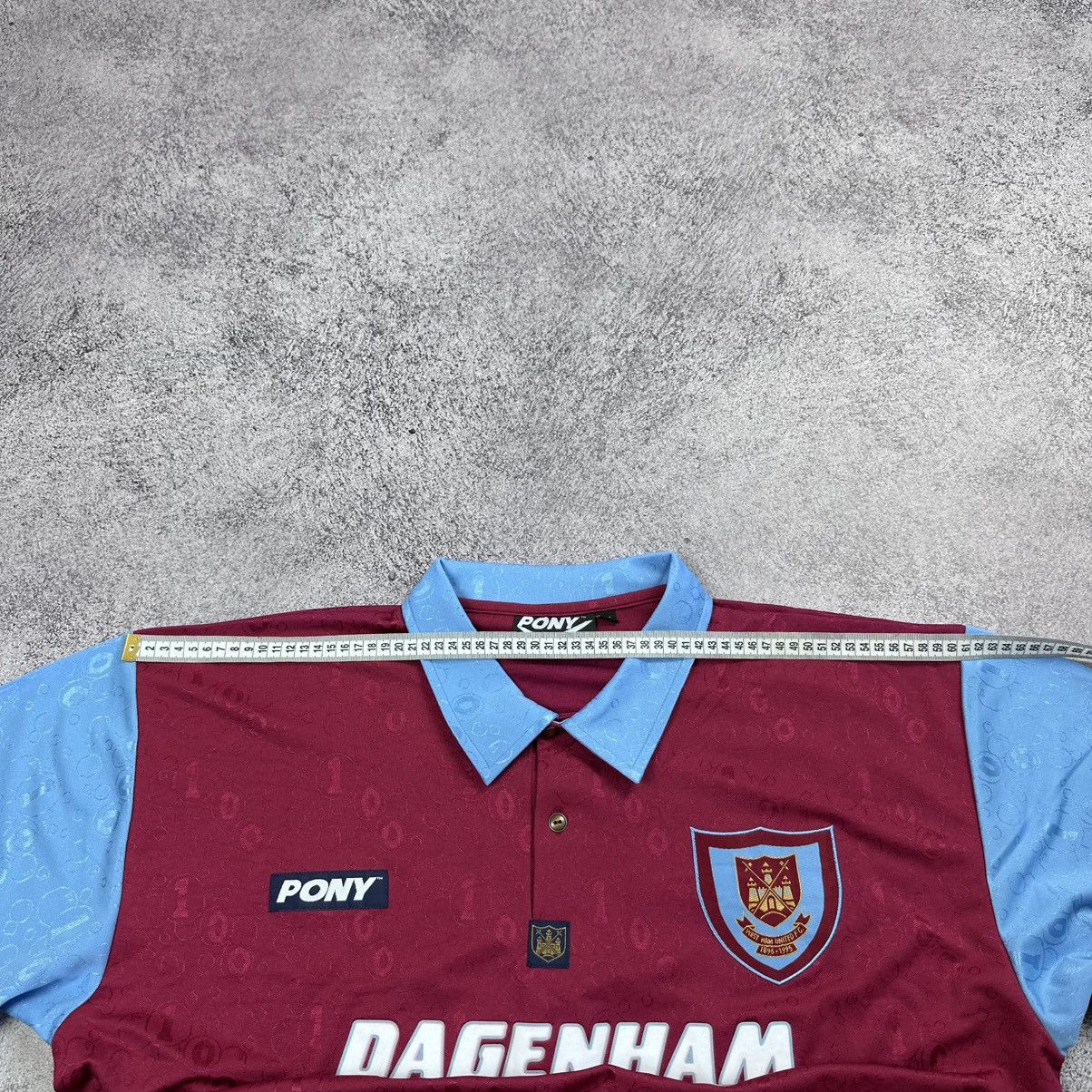 PONY West Ham Pony 1995-97 Reissue Centenary Home Shirt Size 2XL Size US XXL / EU 58 / 5 - 9 Thumbnail