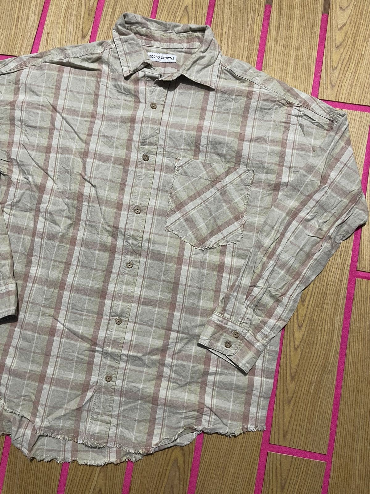 If Six Was Nine Y2K RODEO CROWNS long sleeve checkered shirt Size US L / EU 52-54 / 3 - 2 Thumbnail