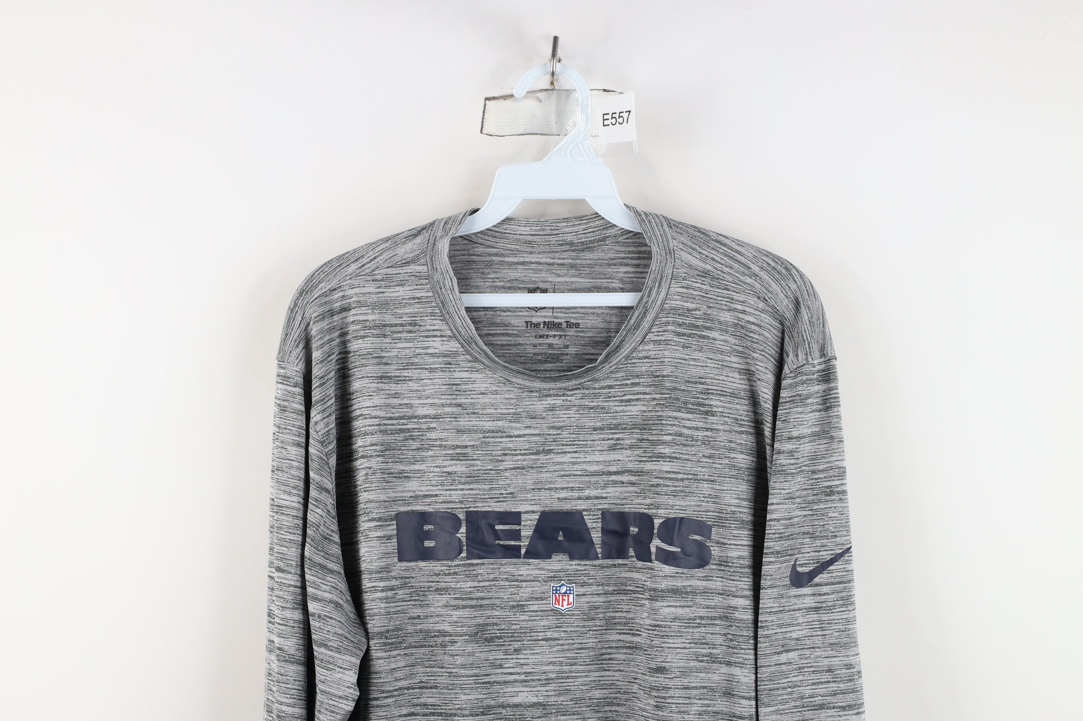 Nike Nike NFL Chicago Bears Football Long Sleeve T-Shirt Gray Size US XL / EU 56 / 4 - 2 Thumbnail