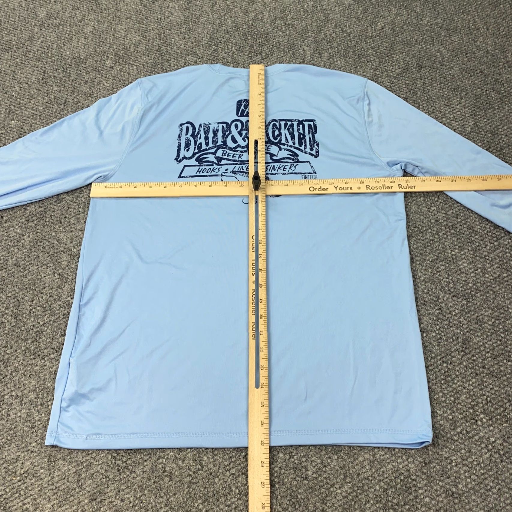 Vintage FinTech Sun Defender Mens Shirt Small Powder Blue UV Long Sleeve Bait & Tackle Size US S / EU 44-46 / 1 - 5 Thumbnail