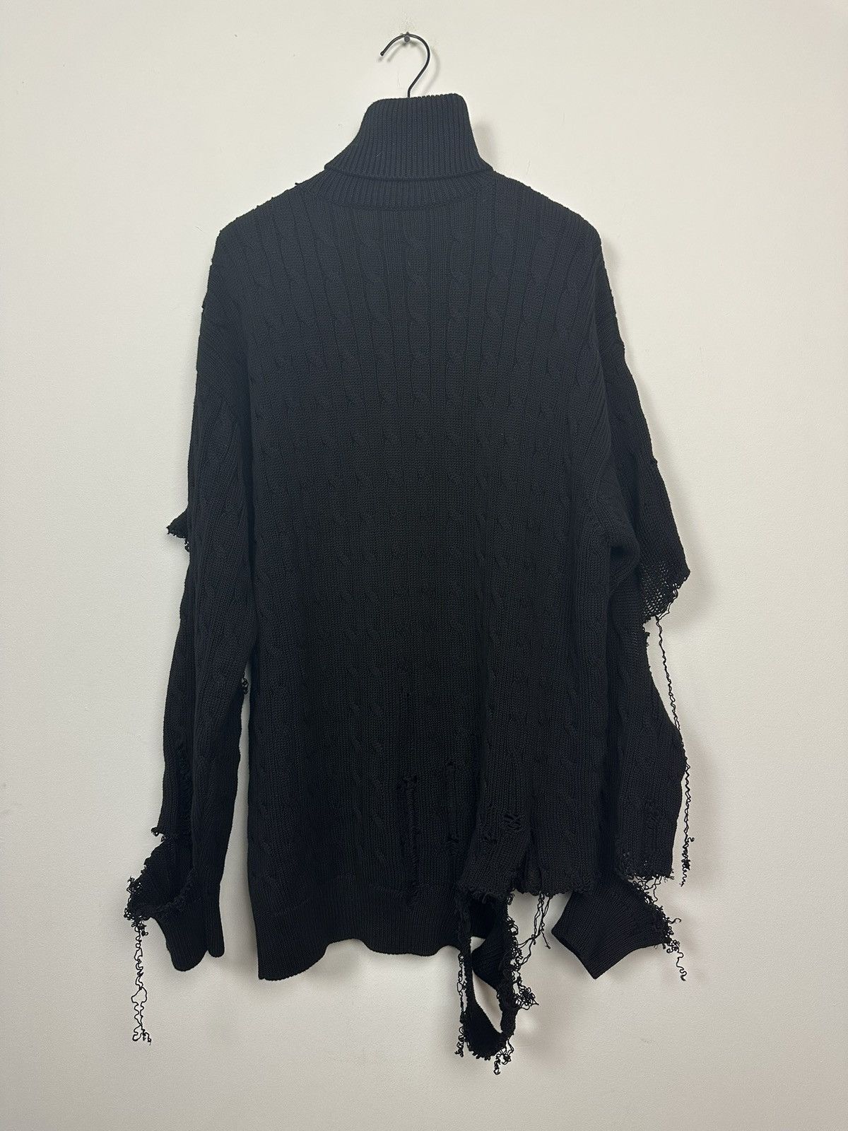 Balenciaga Thrashed Varsity Cable Knit Sweater Size US M / EU 48-50 / 2 - 5 Thumbnail