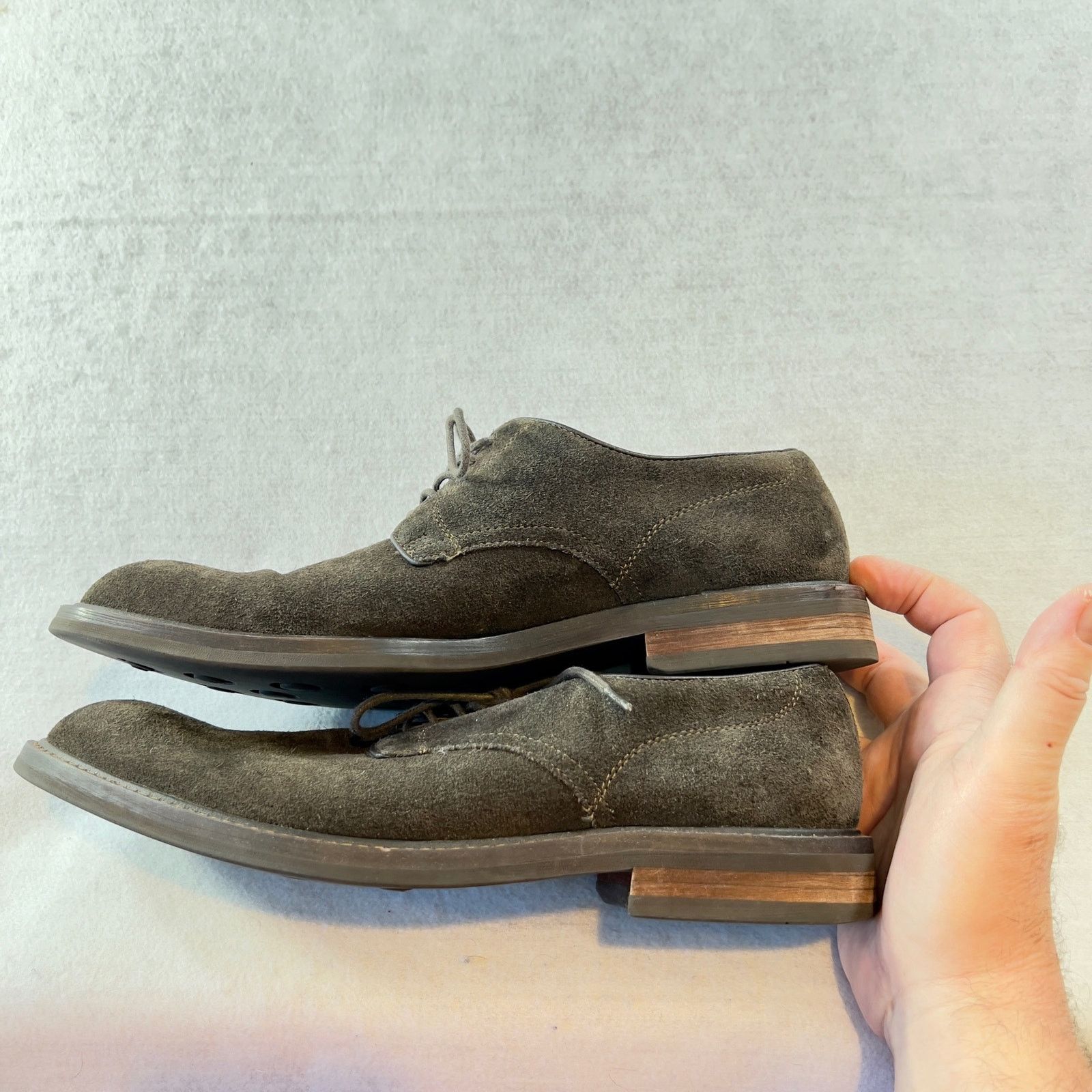 1901 1901 Suede Oxfords Men's 10.5M Brown Lace-Up Size US 10.5 / EU 43-44 - 5 Thumbnail