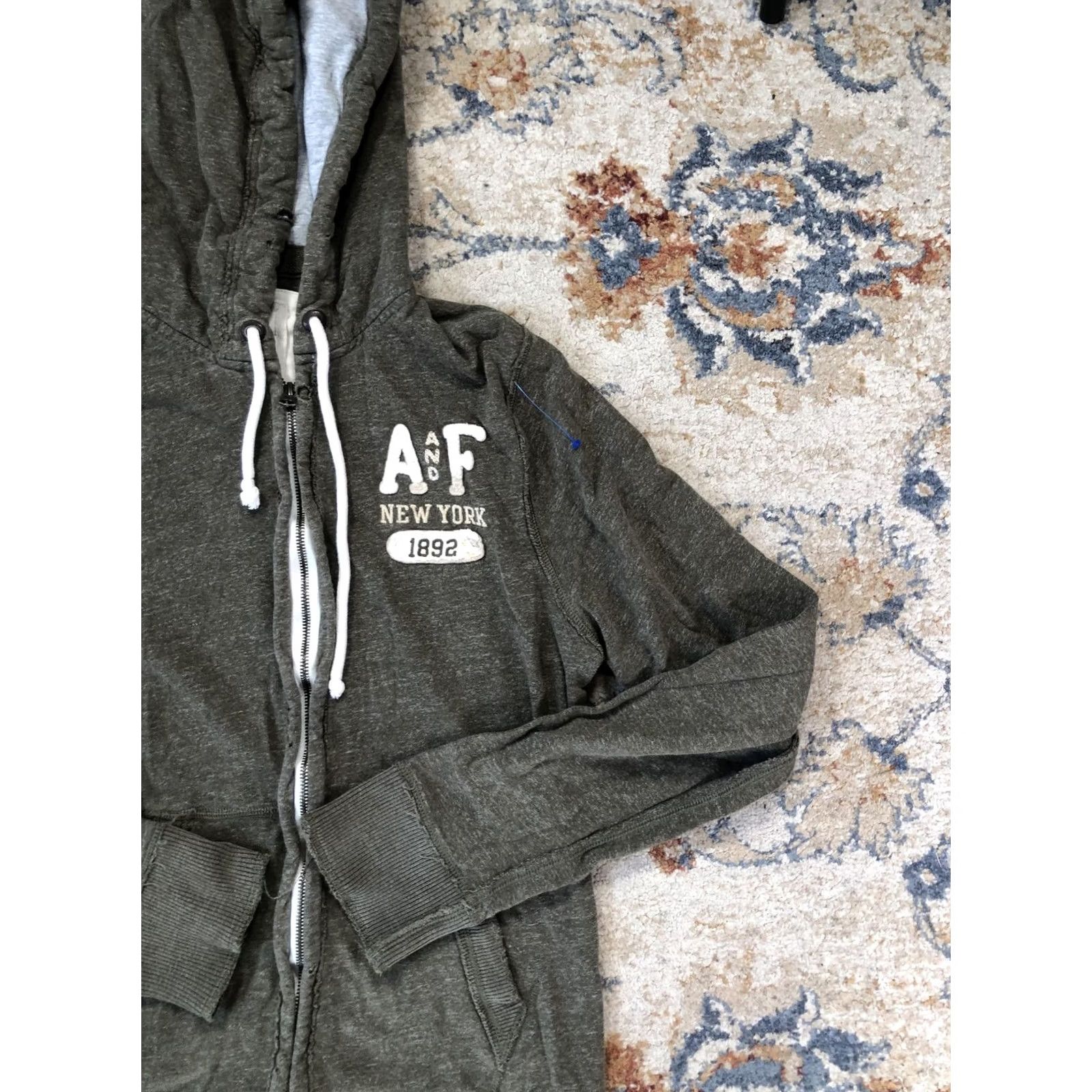 Abercrombie & Fitch Abercrombie & Fitch Hoodie Mens XL Green Full Zip 1892 Graphic Logo Sweatshirt Size US XL / EU 56 / 4 - 4 Thumbnail