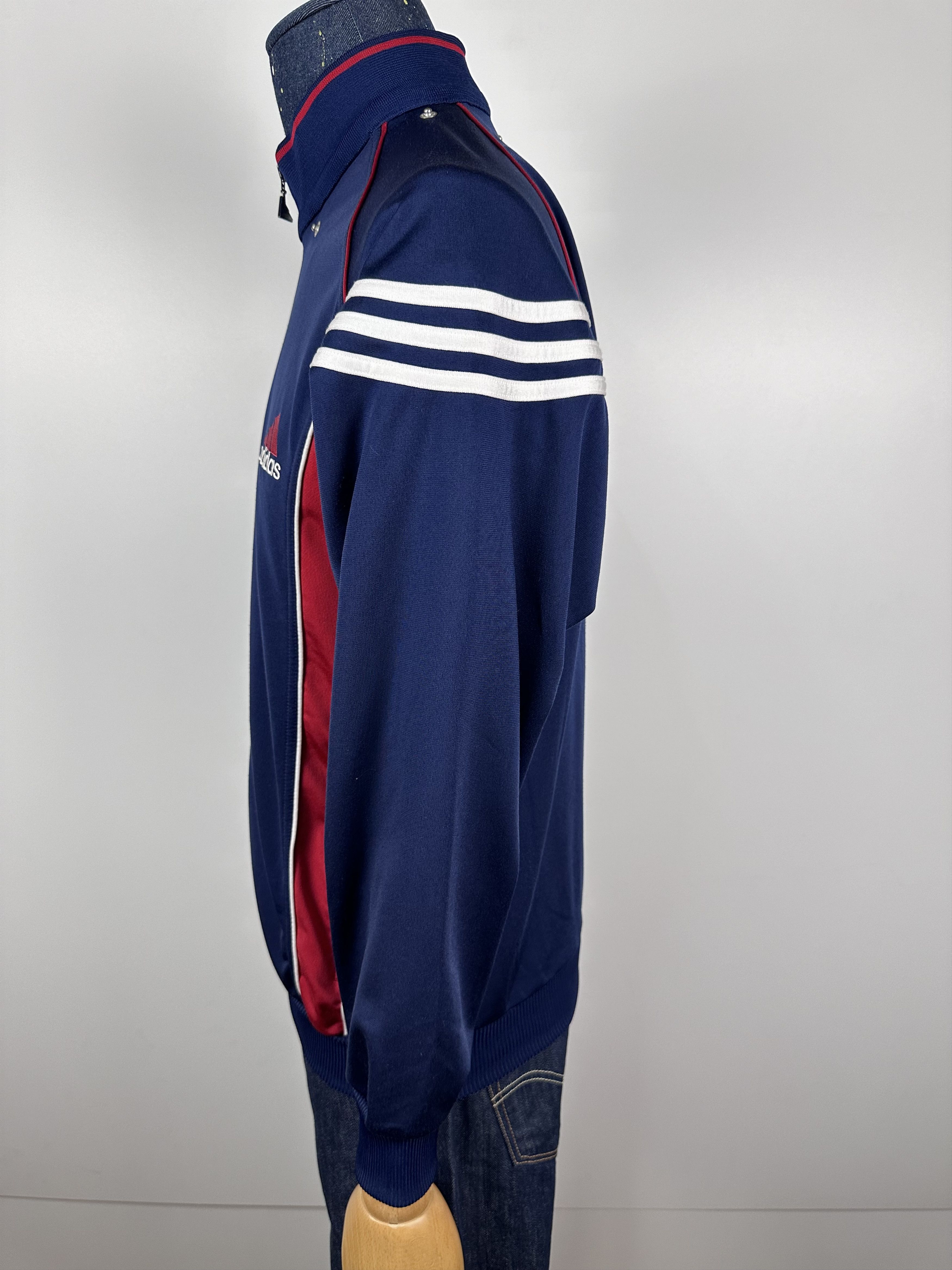 Adidas × Vintage Adidas Vintage 90s Blue Red Track Top Jacket Big Logo S Size US S / EU 44-46 / 1 - 8 Thumbnail