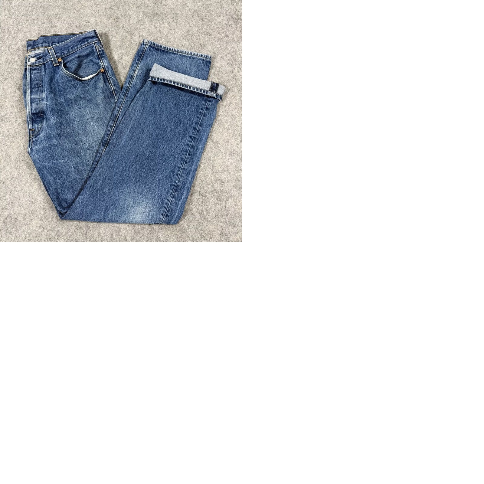 Levi's Levis 501 XX Classic Button Fly Jeans Men's 36x33 Blue Regular Denim Jeans 5-Pocket Straight Vintage No Mens Size US 36 / EU 52 - 12 Thumbnail