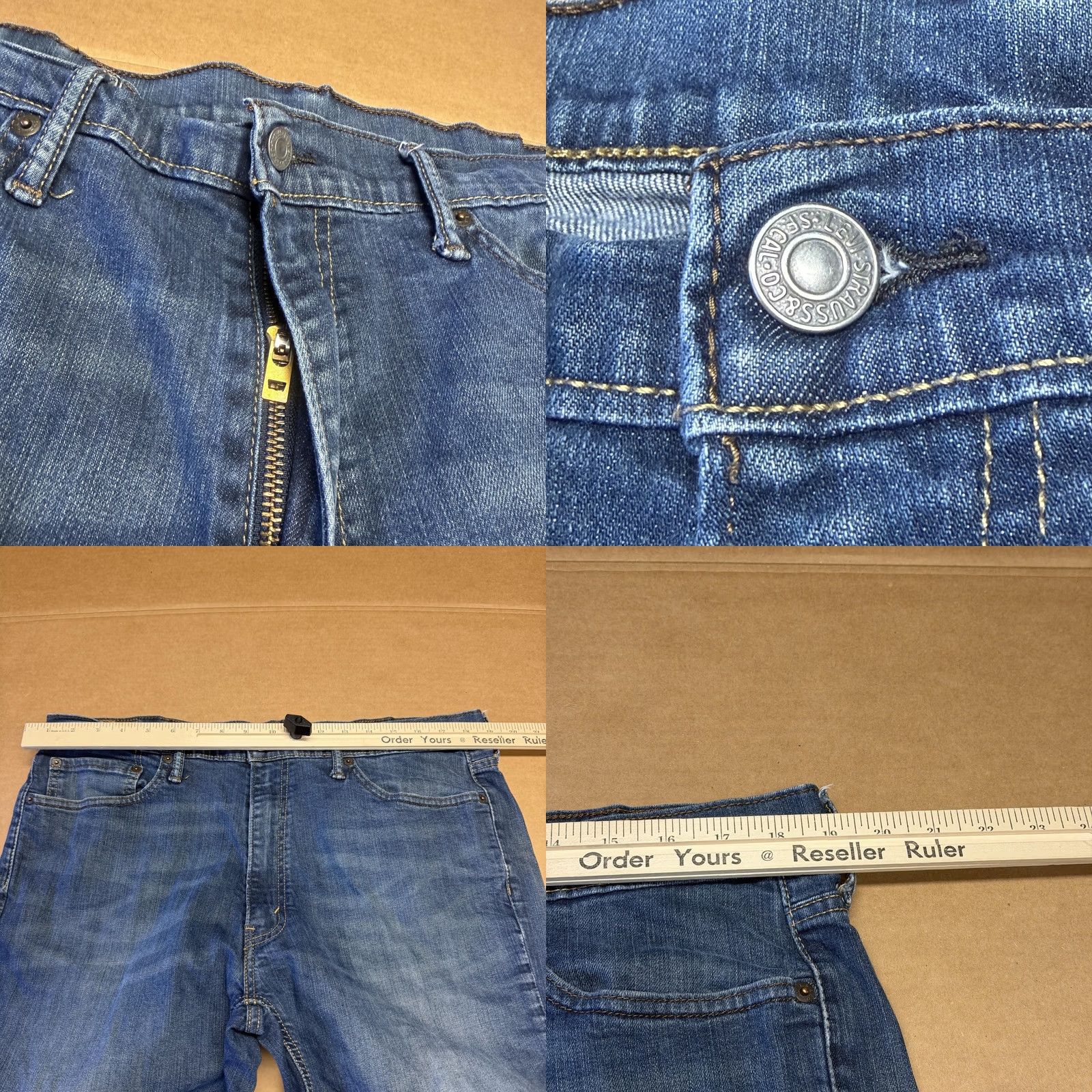 Levi's Levi's 541 Athletic Taper Jeans Mens 38x34 Medium Wash Blue Denim Size US 38 / EU 54 - 8 Thumbnail