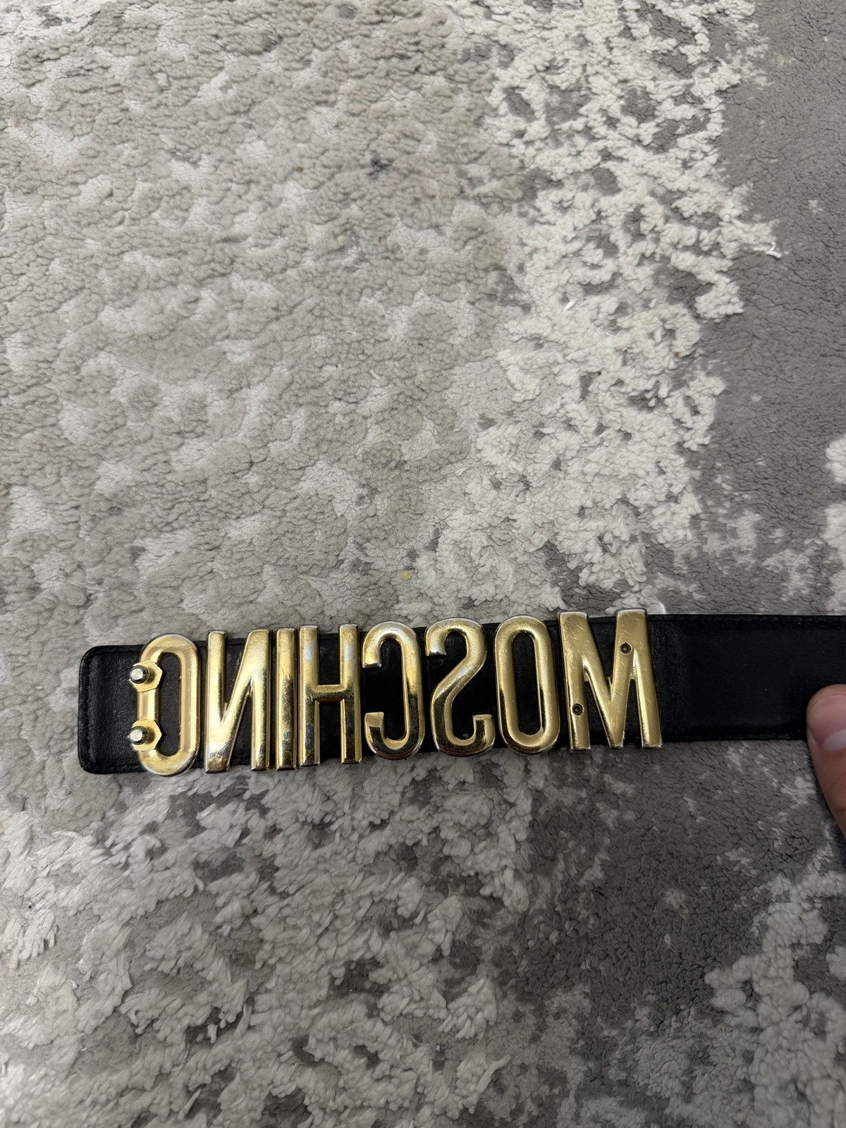 Moschino Black Moschino belt metal logo autentic Size 34 - 6 Thumbnail