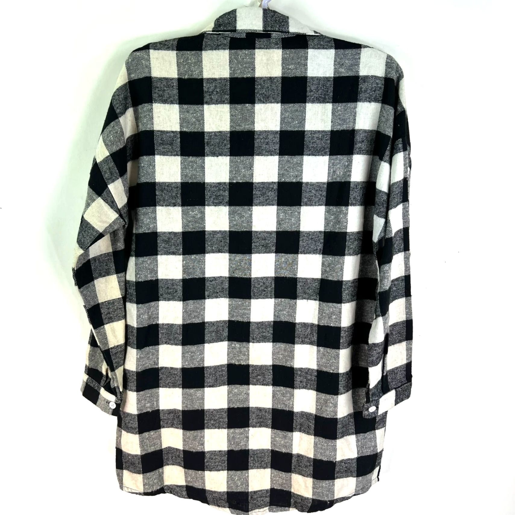 Vintage VINTAGE? No — Zanzea Women Plaid Button-Up Shirt L Black Size L / US 10 / IT 46 - 6 Thumbnail