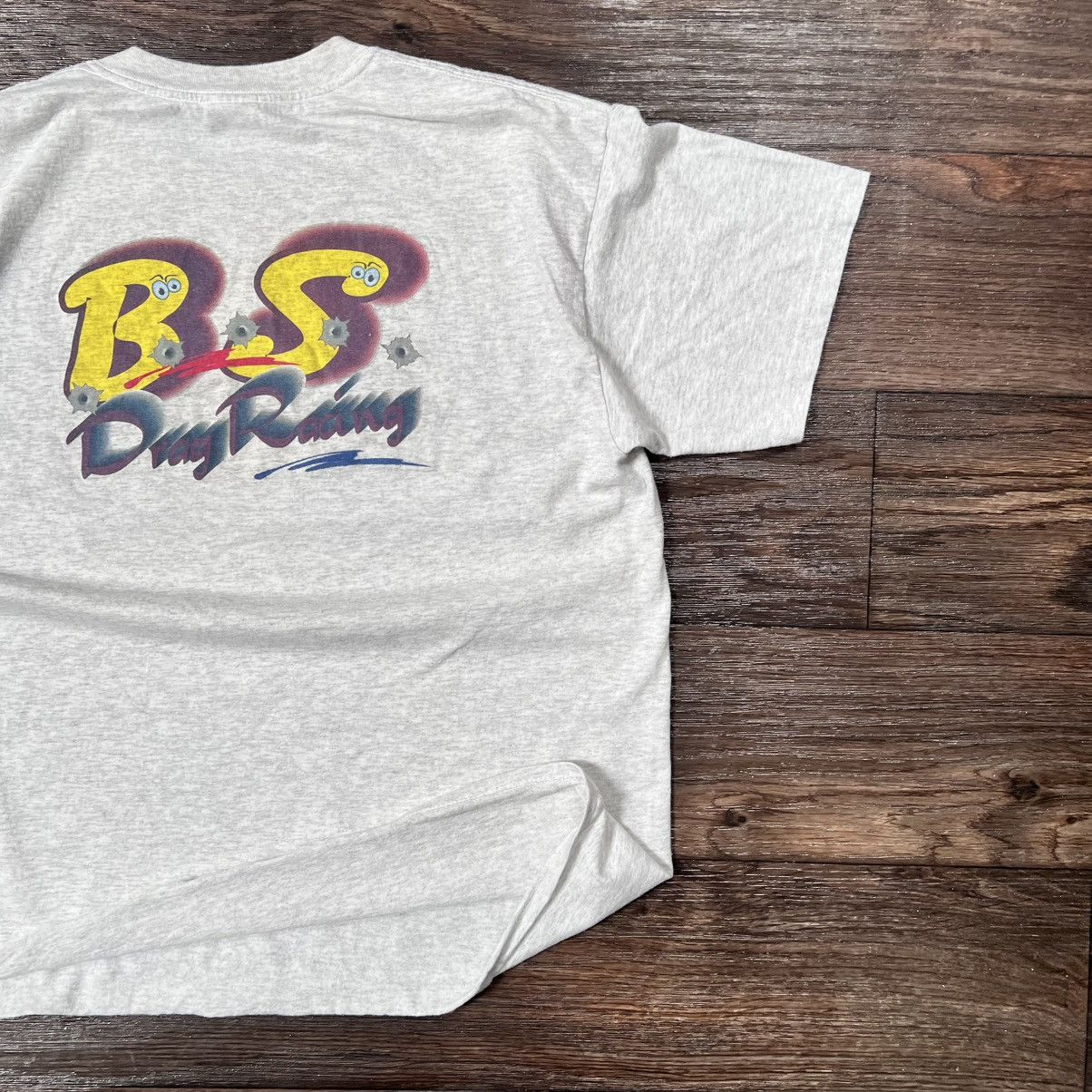 Gilded Age Vintage 2000s B.S Drag racing grime tshirt Size US L / EU 52-54 / 3 - 7 Thumbnail