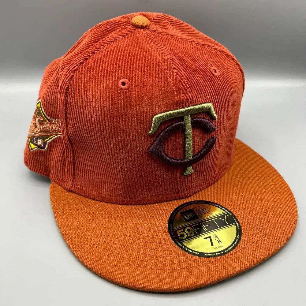 New Era Minnesota Twins Hat Men 7 3/8 Corduroy Fitted Cap New Size ONE SIZE - 1 Thumbnail