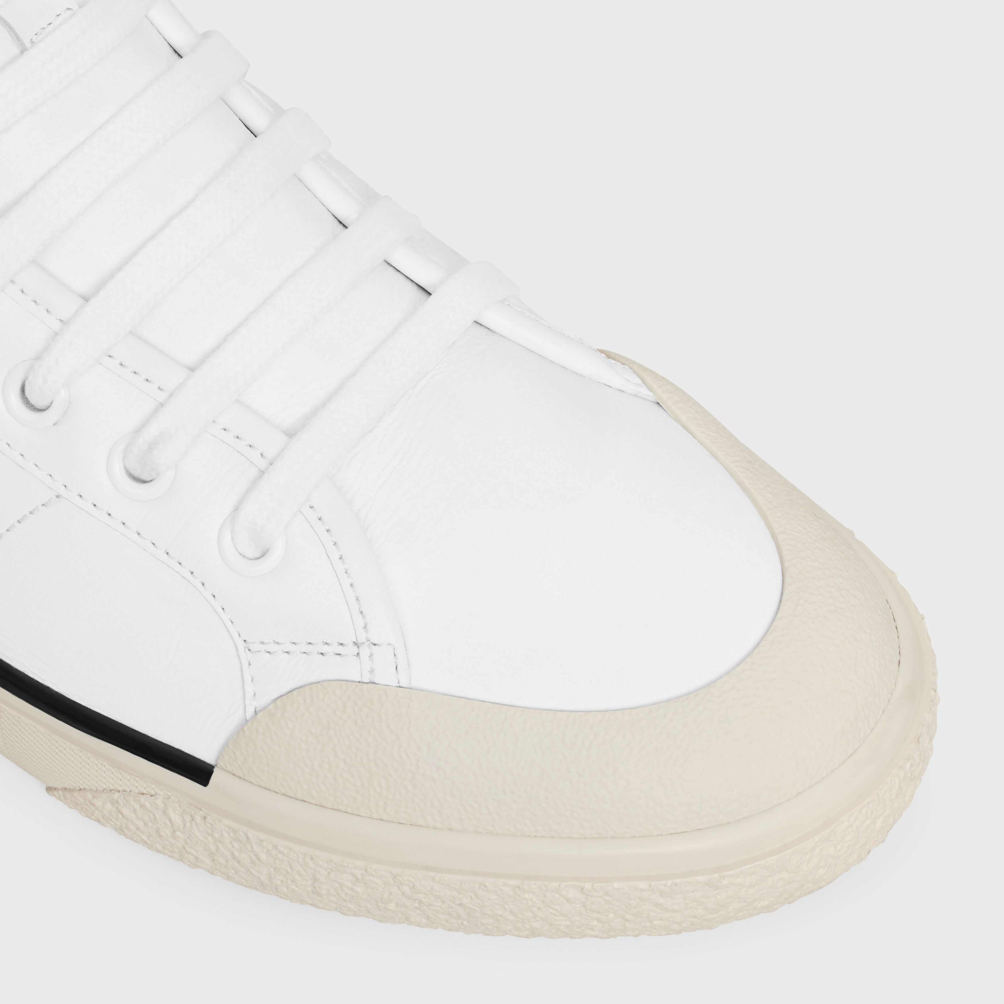 Celine o1mle0426 AS-02 Mid Low Lace-Up Sneakers in Optic White Size US 9 / EU 42 - 4 Thumbnail