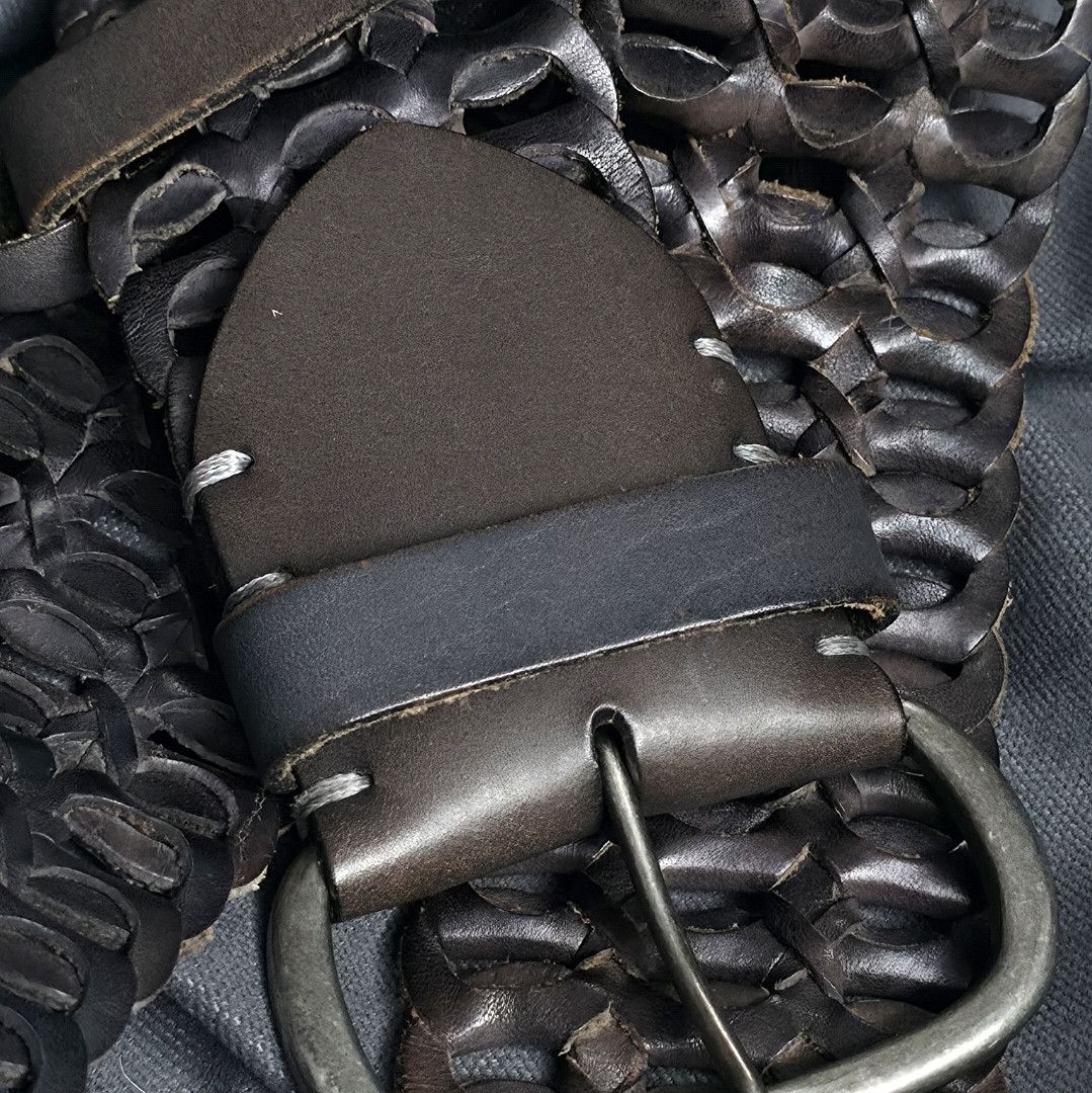 Other Sandwich Genuine Leather Woven Braided Belt Dark Brown Size ONE SIZE - 3 Thumbnail