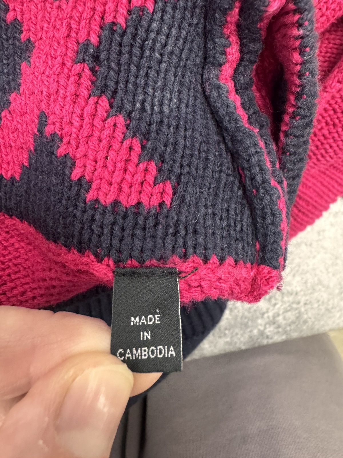 Armani Exchange Armani Exchange Women Vintage Knit Turtleneck Black / Pink Size L / US 10 / IT 46 - 6 Thumbnail