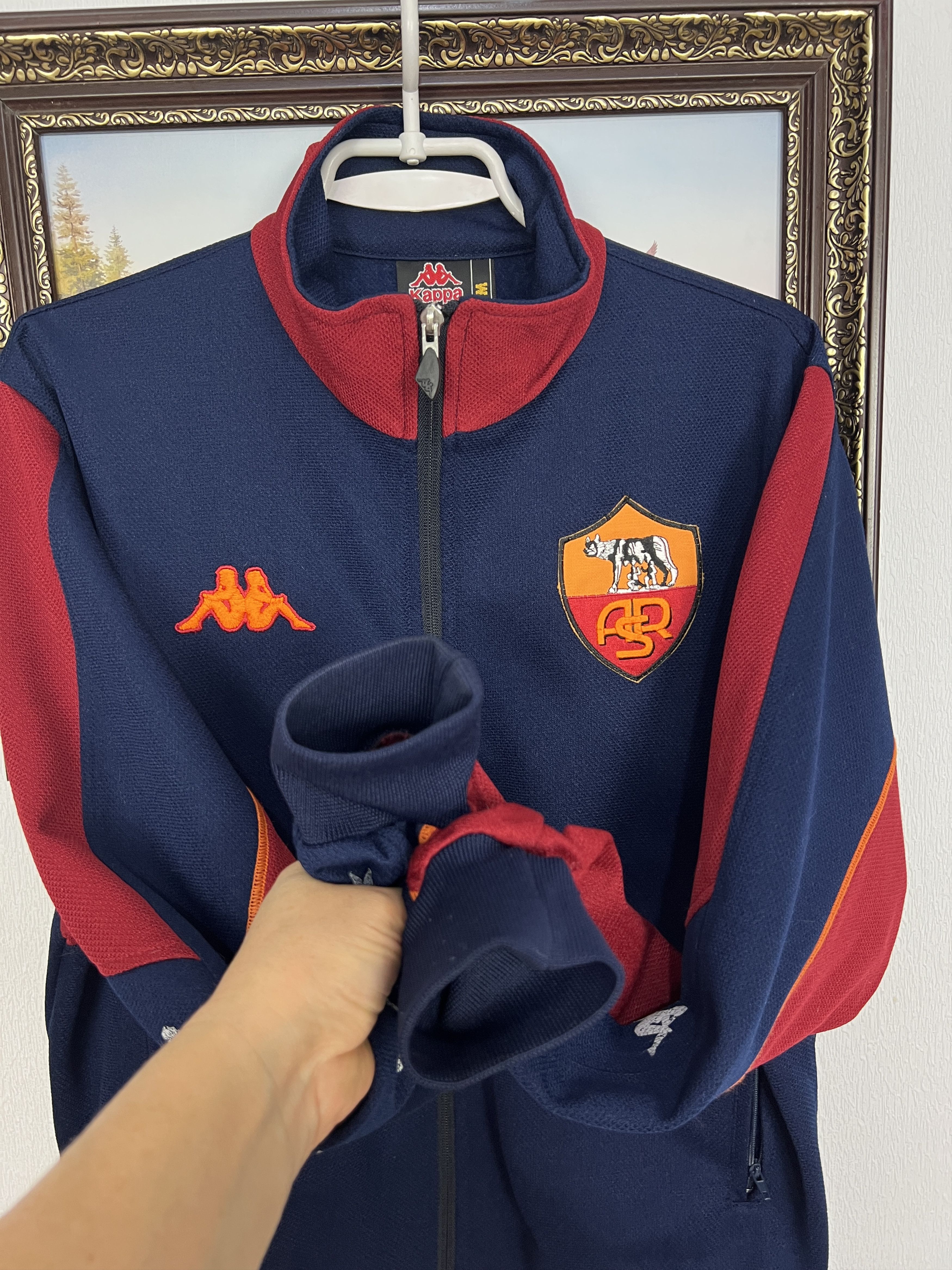 Kappa Vintage AS Roma Football Jacket Soccer Track Top Maglia Size US M / EU 48-50 / 2 - 6 Thumbnail
