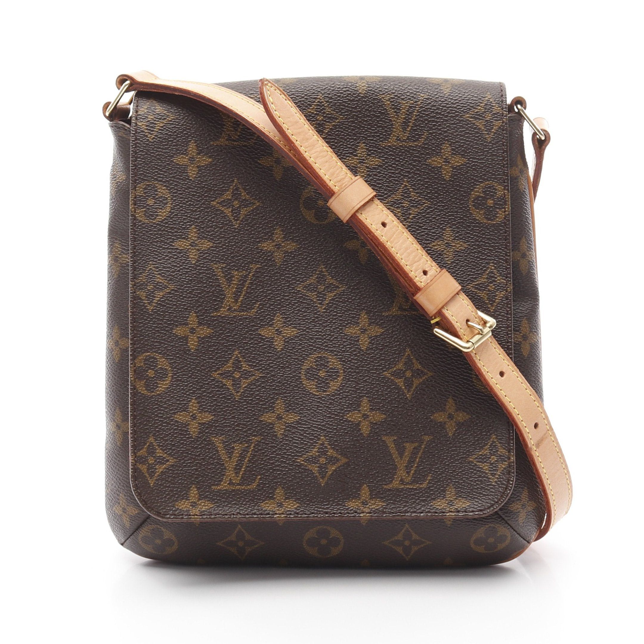 Louis Vuitton Musette Salsa Short Strap Monogram Shoulder Bag Leather Brown