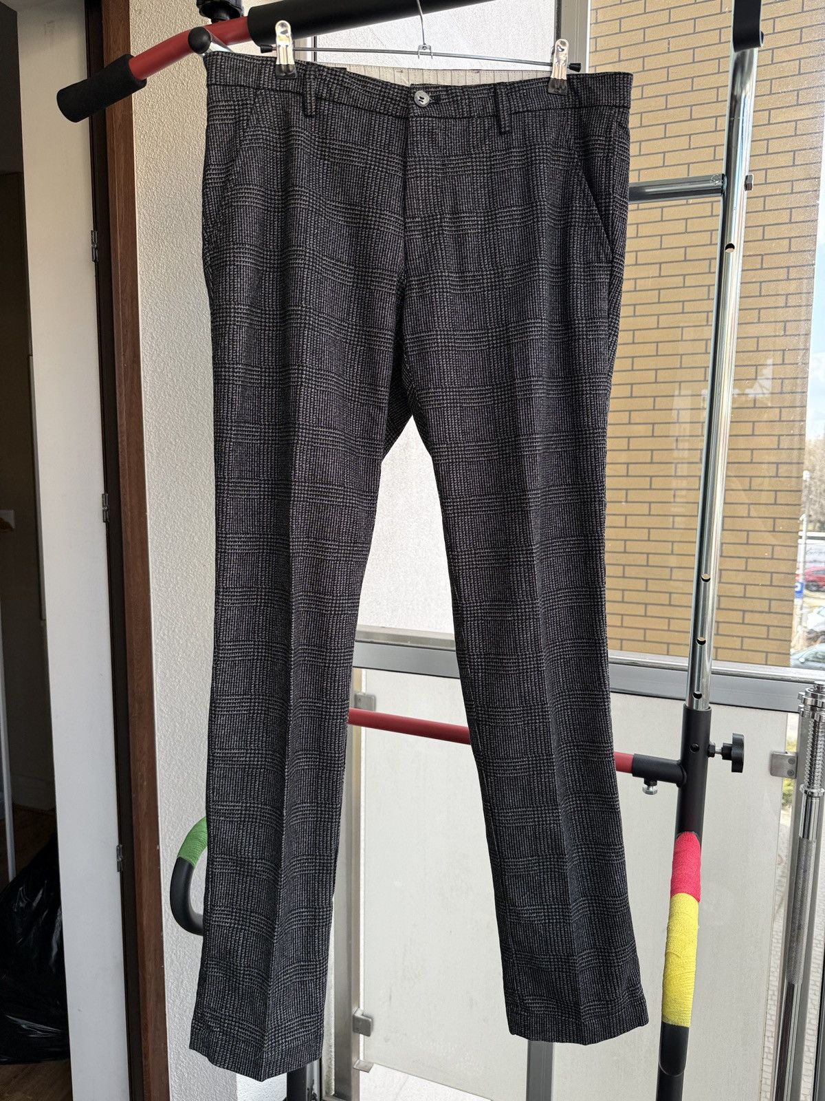 Mason's Masons Torino Style Gray Check Pants Milano Style Size US 34 / EU 50 - 1 Thumbnail