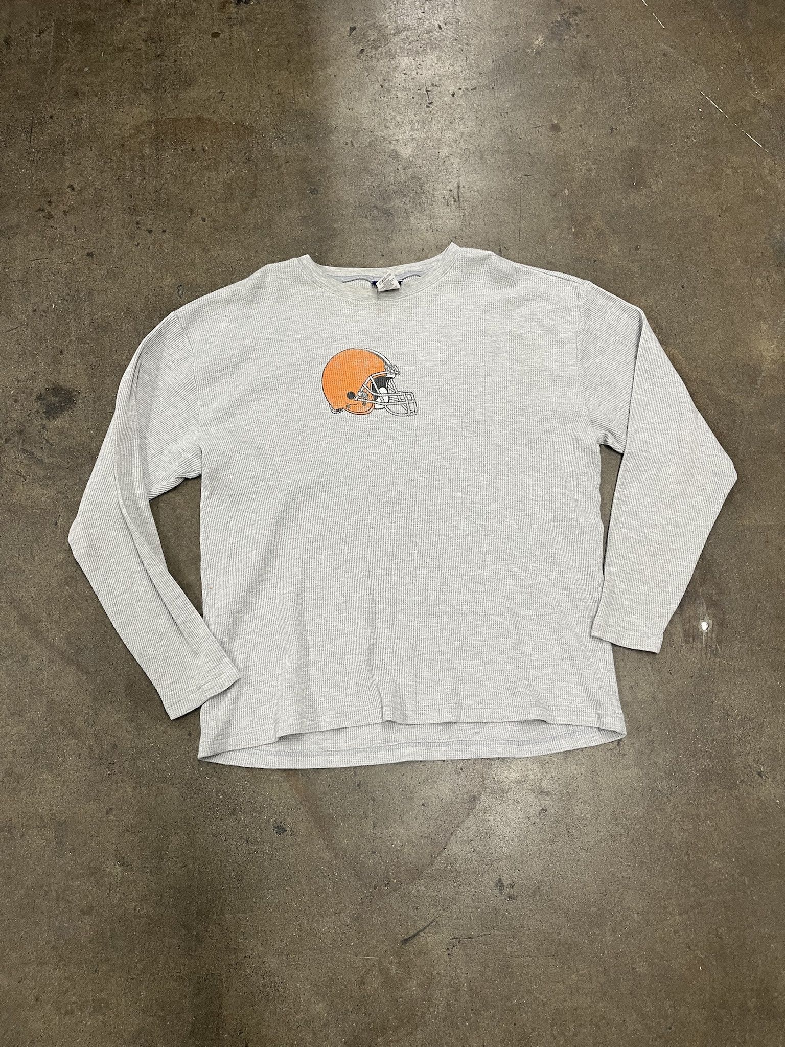 Reebok × Vintage Vintage 2000s Reebok Browns Thermal Longsleeve Shirt Size XL Size US XL / EU 56 / 4 - 1 Thumbnail
