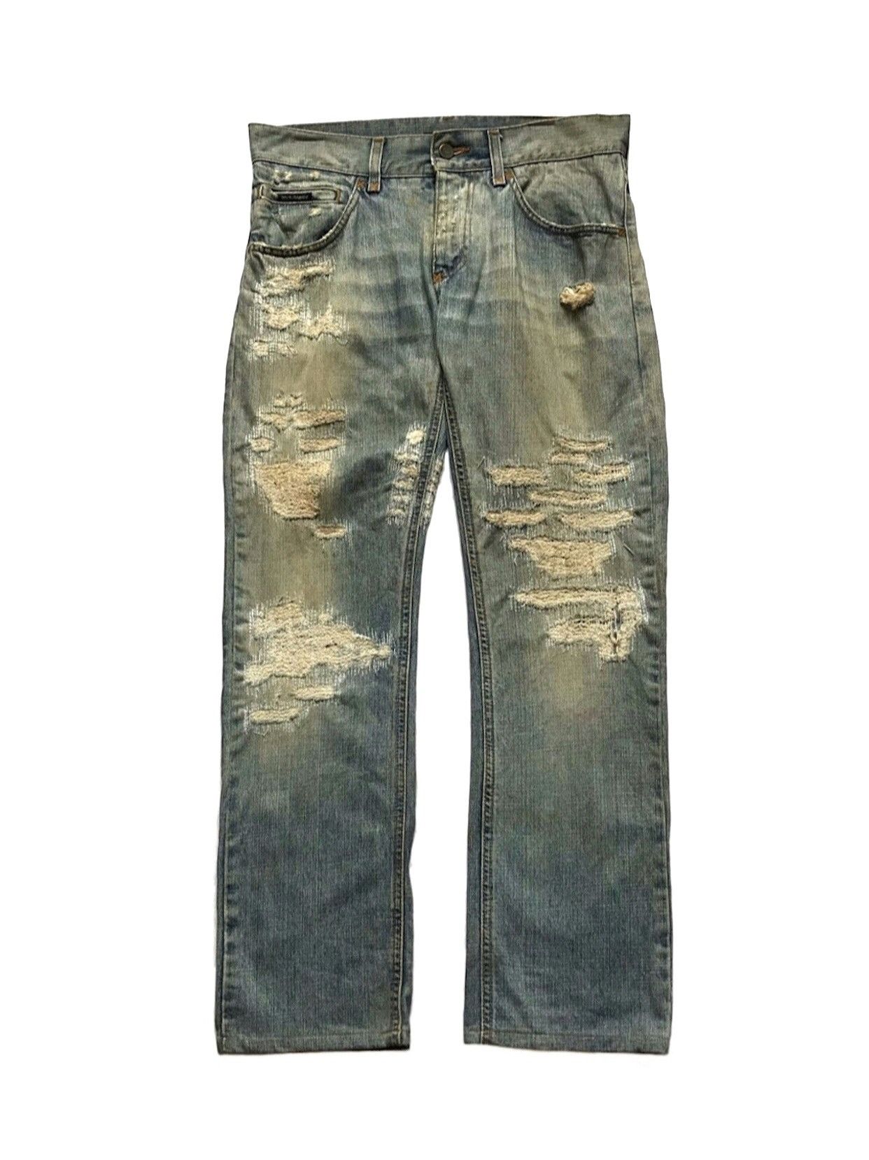 Dolce & Gabbana DOLCE&GABBANA CRASH DAMAGED DISTRESSED JEANS Size US 31 - 1 Thumbnail