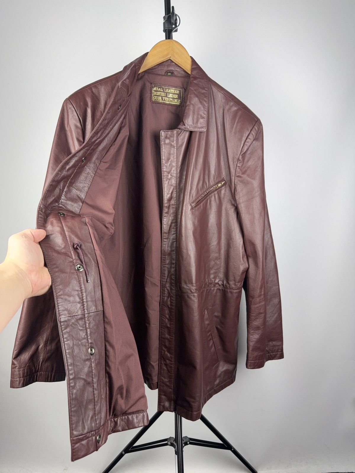Leather Vintage 90s Avant Garde Y2K Leather MOTO Jacket Rock Punk Size US XL / EU 56 / 4 - 8 Thumbnail