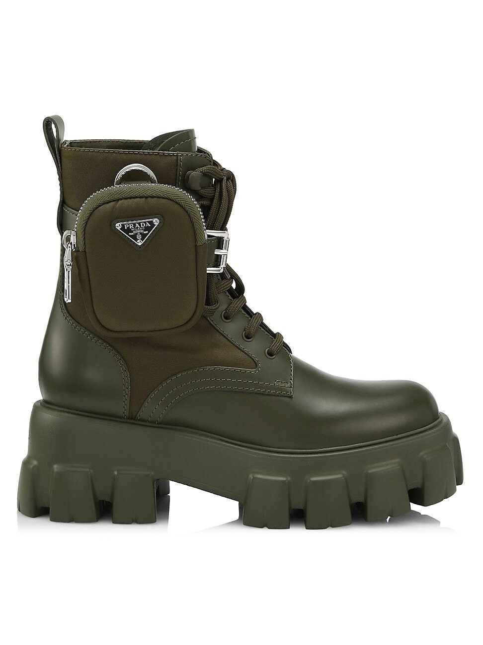 image of Prada Os11X0124 Boots In Military Green, Women's