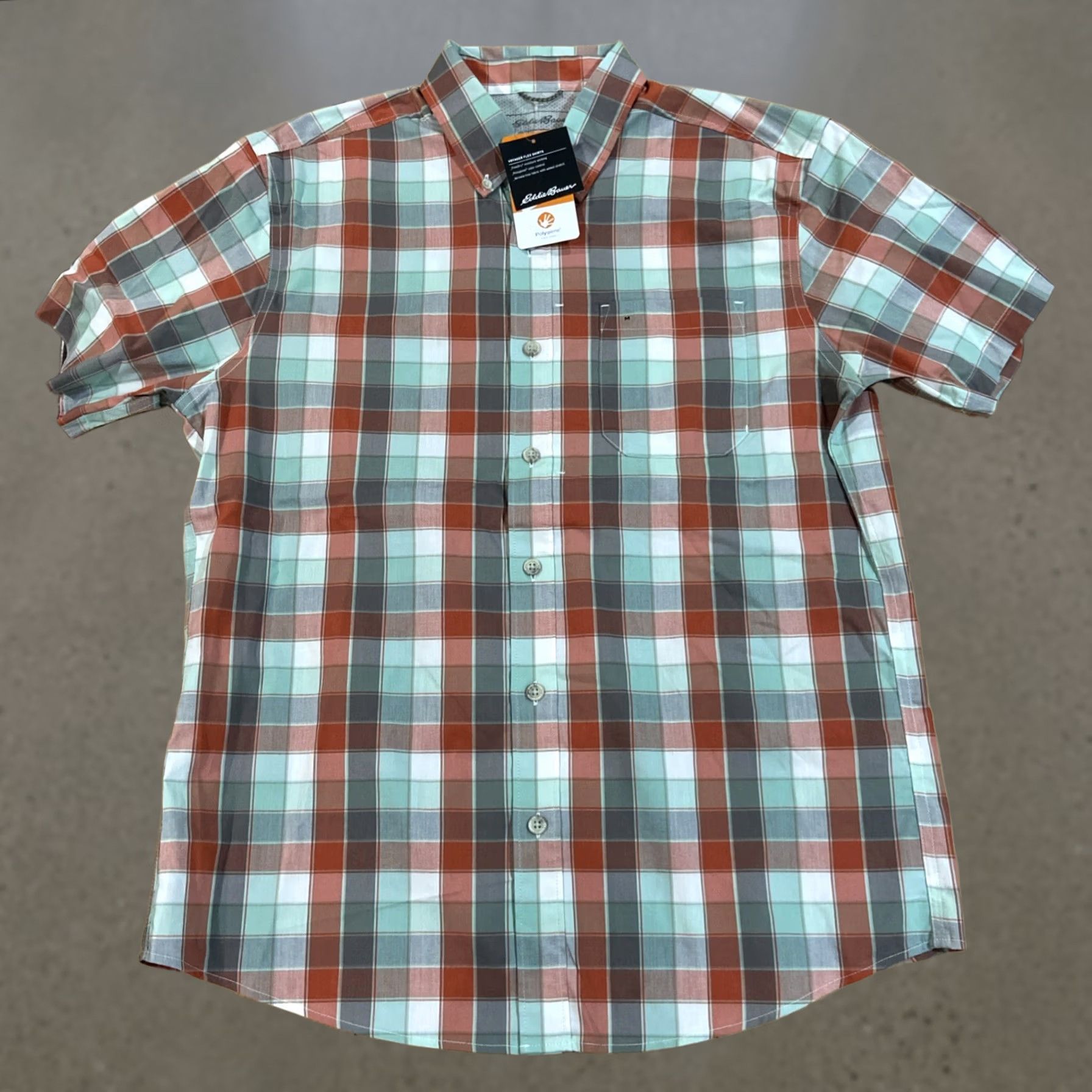 Eddie Bauer Eddie Bauer Shirt Mens Button-Up Plaid Short Sleeve Voyager Flex NWT M Multicolor Size US M / EU 48-50 / 2 - 1 Thumbnail