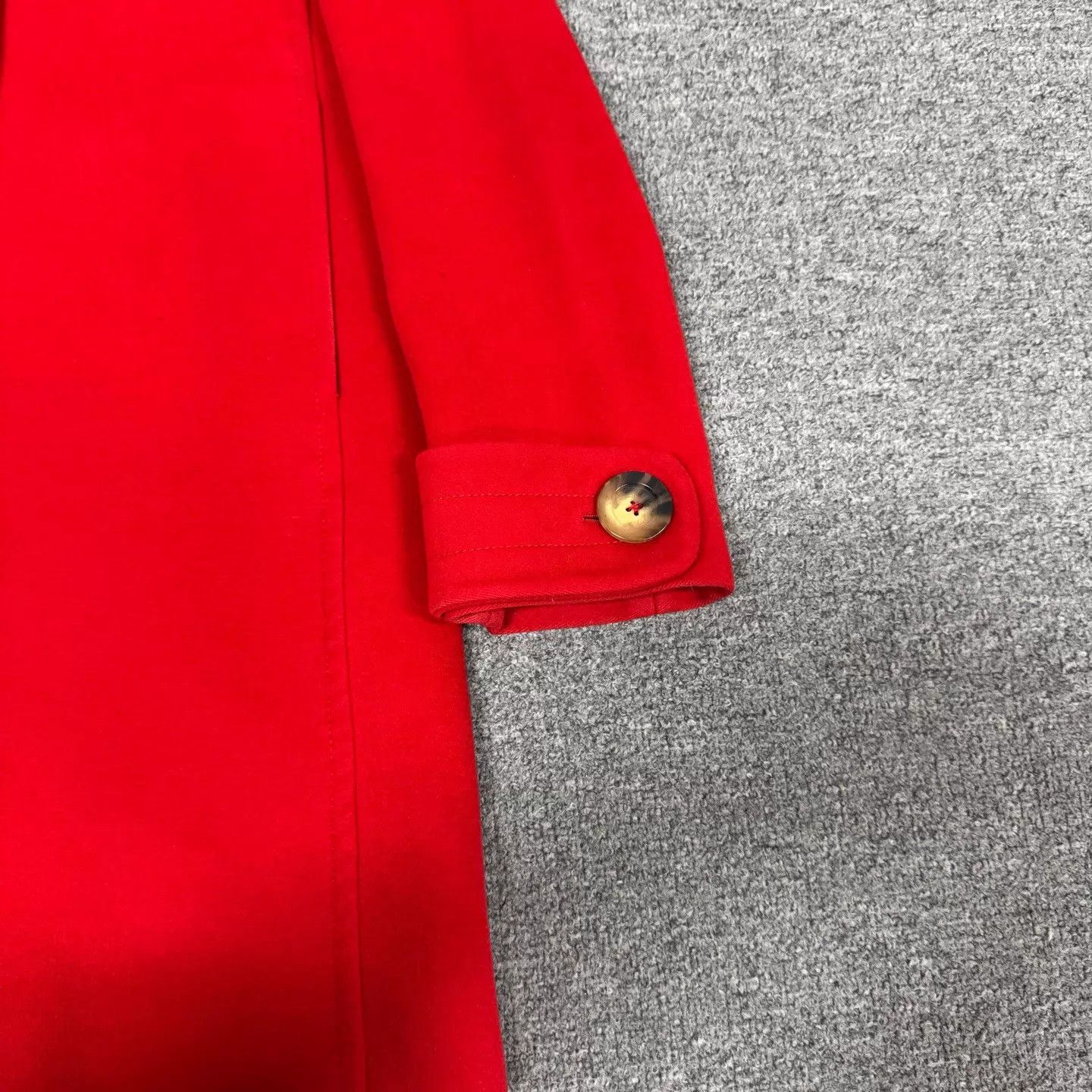 Burberry Burberry Red Single-breasted Wool Coat UK8 99new Size S / US 4 / IT 40 - 3 Thumbnail