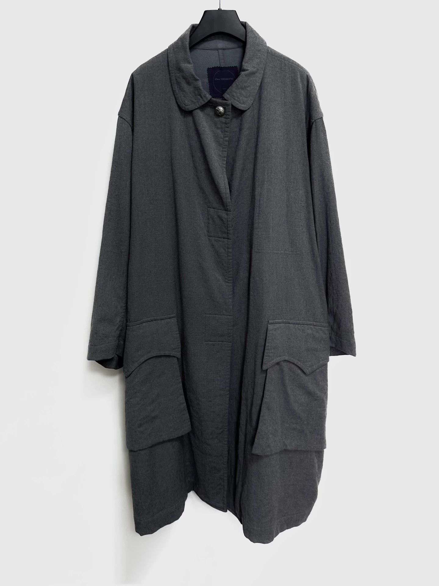 Other Chez VIDALENC Silver Button Handmade Wool Coat Size US L / EU 52-54 / 3 - 1 Thumbnail