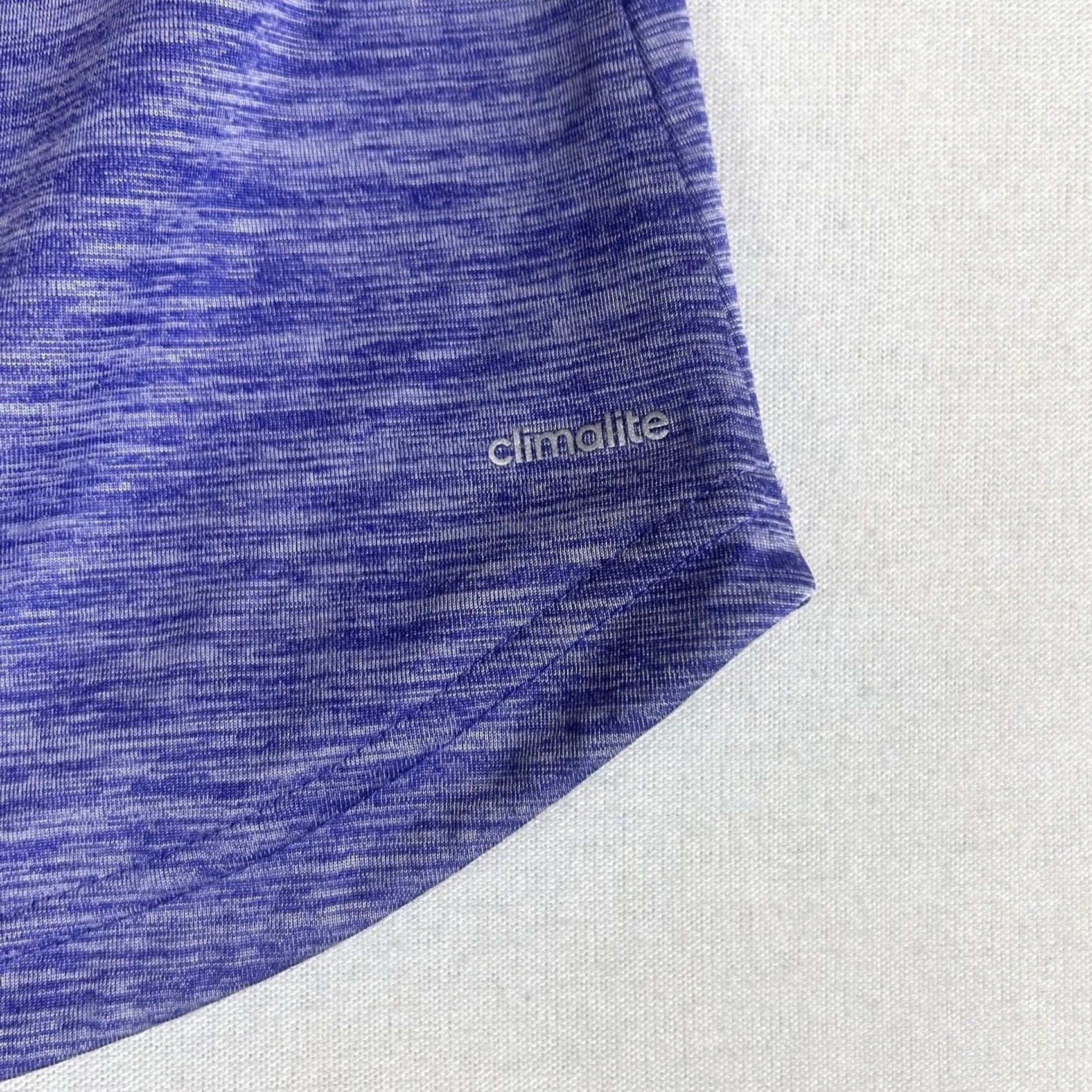 Adidas Adidas Climalite Womens Large Blue Crossback Tank Top Gym Fitness Racerback Pullover Athletic Activewear Size L / US 10 / IT 46 - 7 Thumbnail