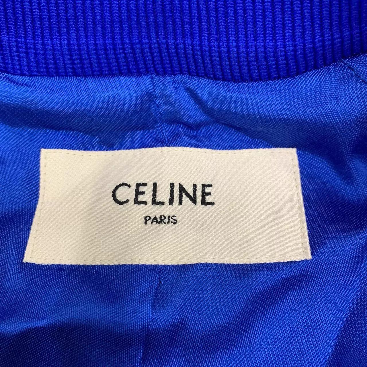 Celine Celine Silk Klein Blue Baseball Jacket Size 50 Size US M / EU 48-50 / 2 - 5 Thumbnail