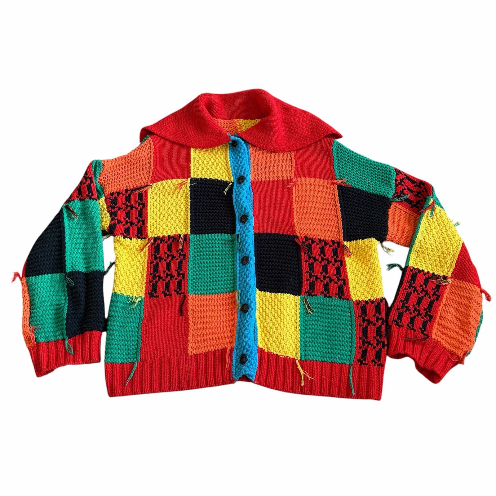Other Handmade Harry Styles JW Anderson Inspired Crochet Cardigan Size XL / US 12-14 / IT 48-50 - 1 Thumbnail