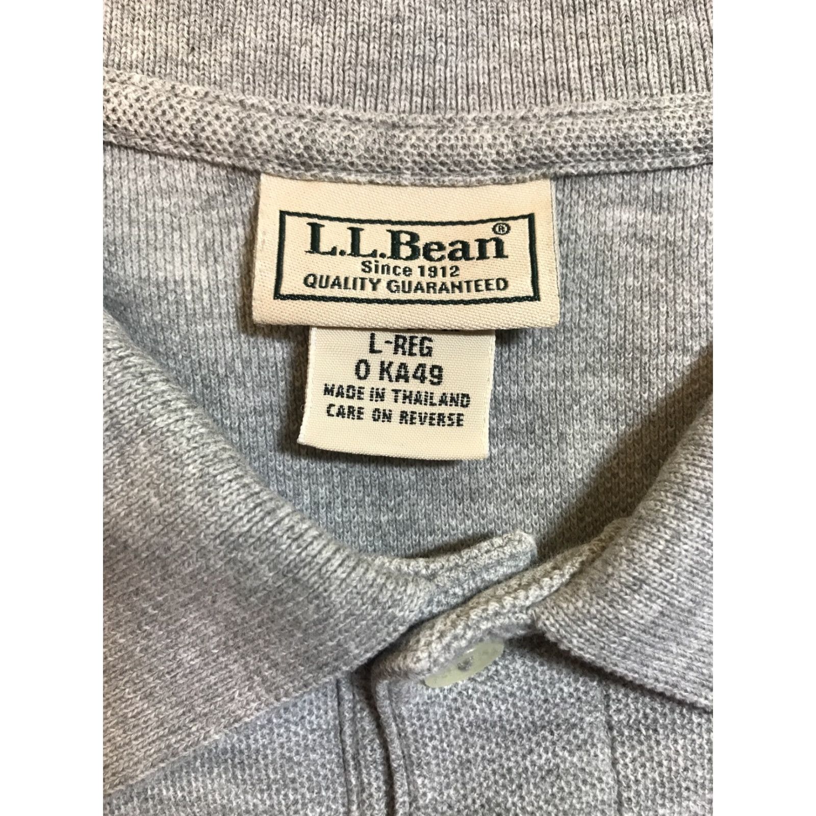 Vintage VINTAGE LL Bean Mens Polo Shirt L Regular Gray Collared Button Outdoors Classic Fit Short Sleeve Solid 100% Cotton N/A Size US L / EU 52-54 / 3 - 2 Thumbnail