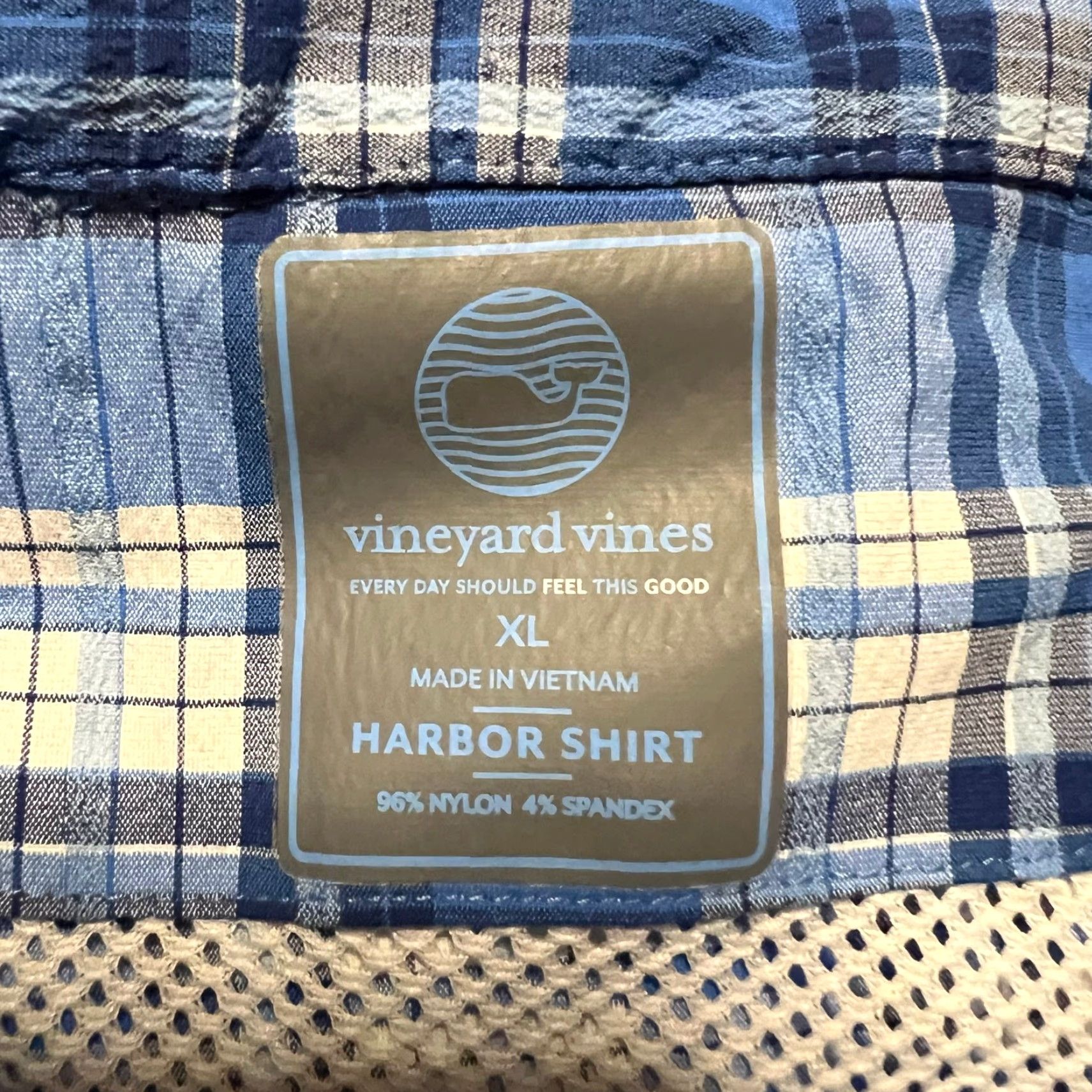 Vineyard Vines Vineyard Vines Shirt XL Men Blue Plaid Harbor Whale Button Vented Performance Long Sleeve Size US XL / EU 56 / 4 - 7 Thumbnail