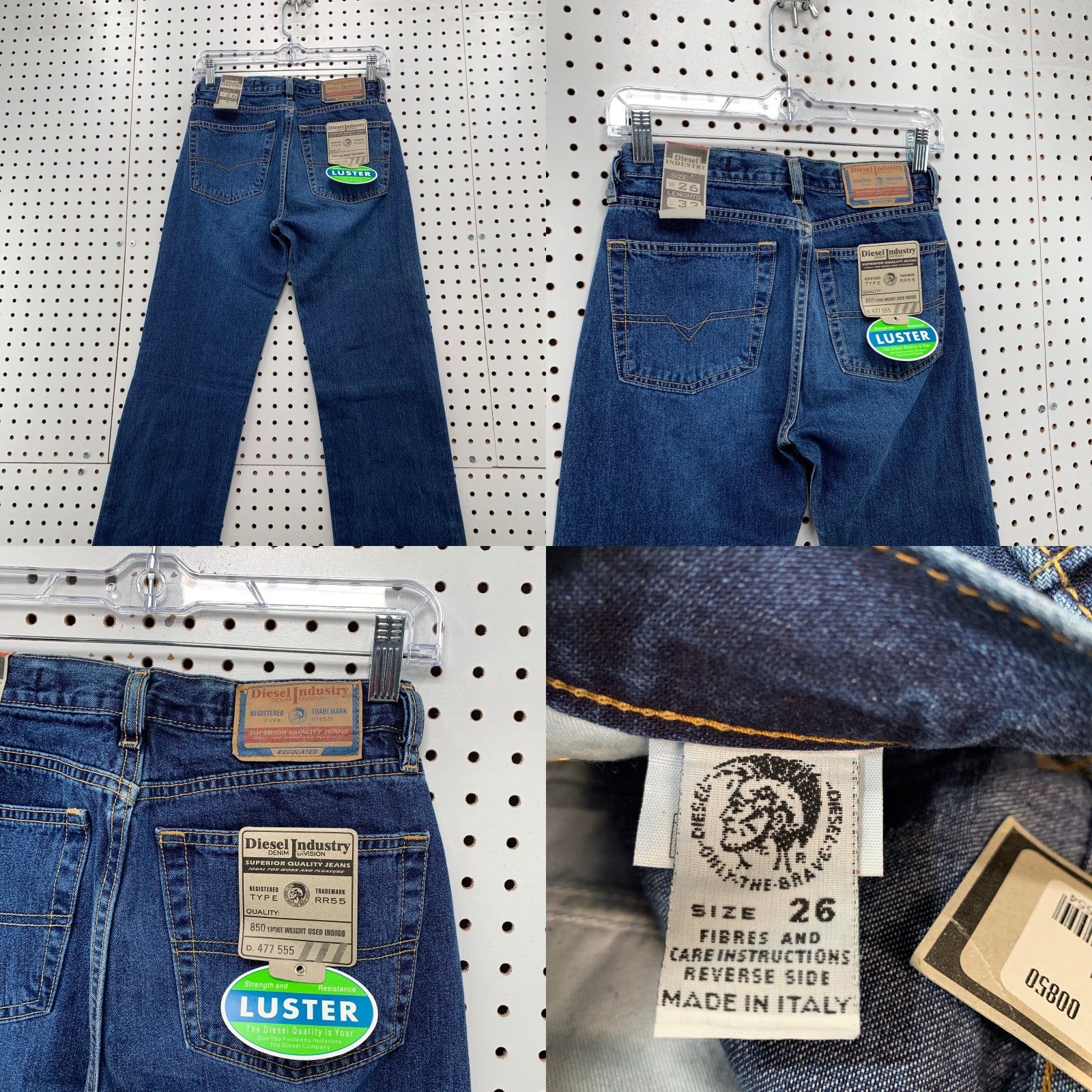 Diesel VINTAGE Diesel RR55 Denim Jeans Mens 26x31 LUSTER Basic Straight Italy NEW Size US 26 / EU 42 - 8 Thumbnail