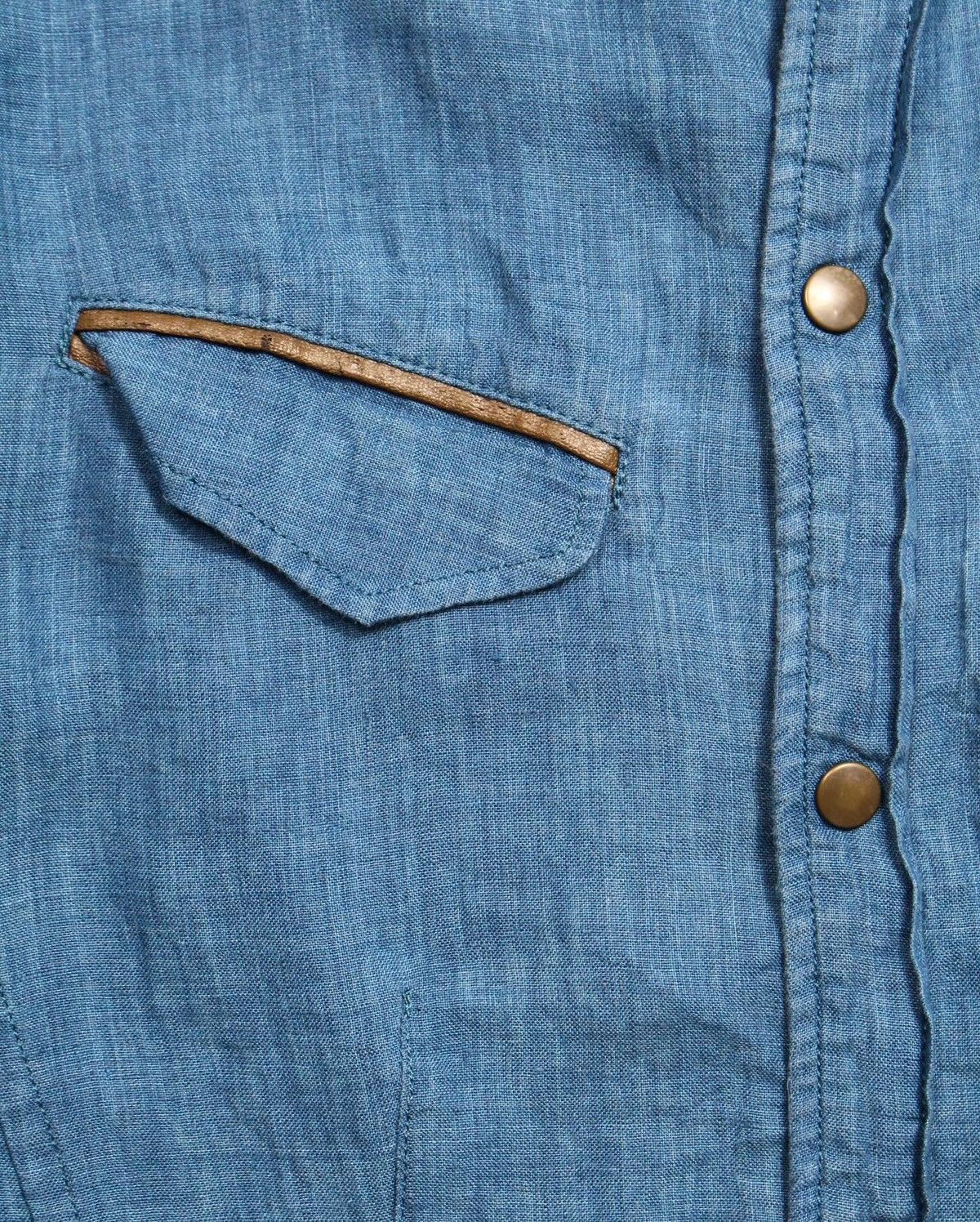 Hysteric Glamour 2000S MEN'S MELROSE LINEN HIGH COLLAR SHIRTS Size US L / EU 52-54 / 3 - 3 Thumbnail