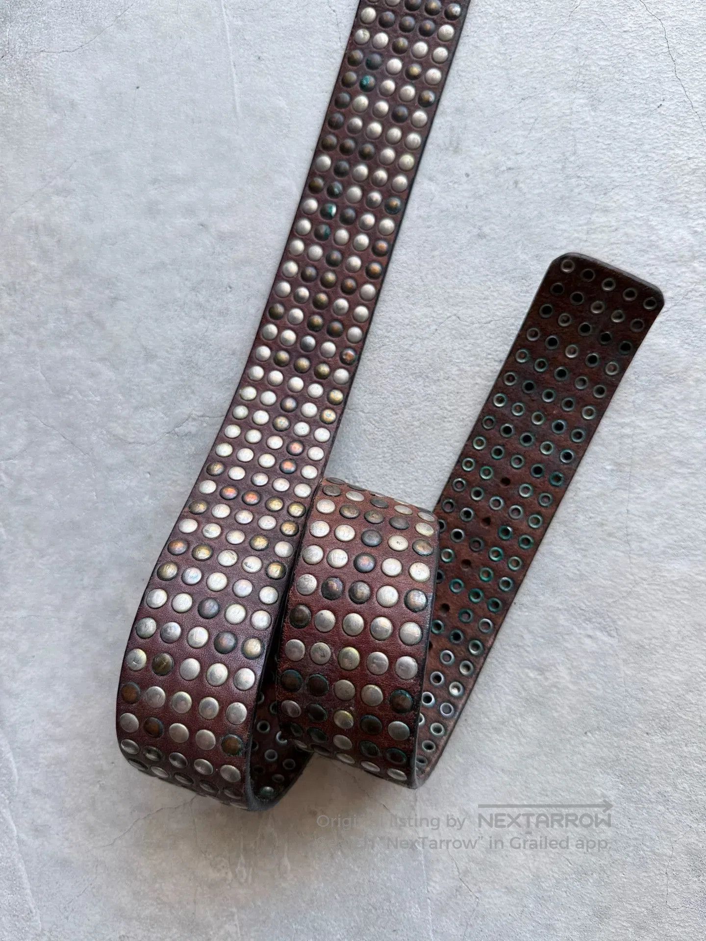 Vintage Vintage 90s Studded Leather Belt. Size ONE SIZE - 6 Thumbnail