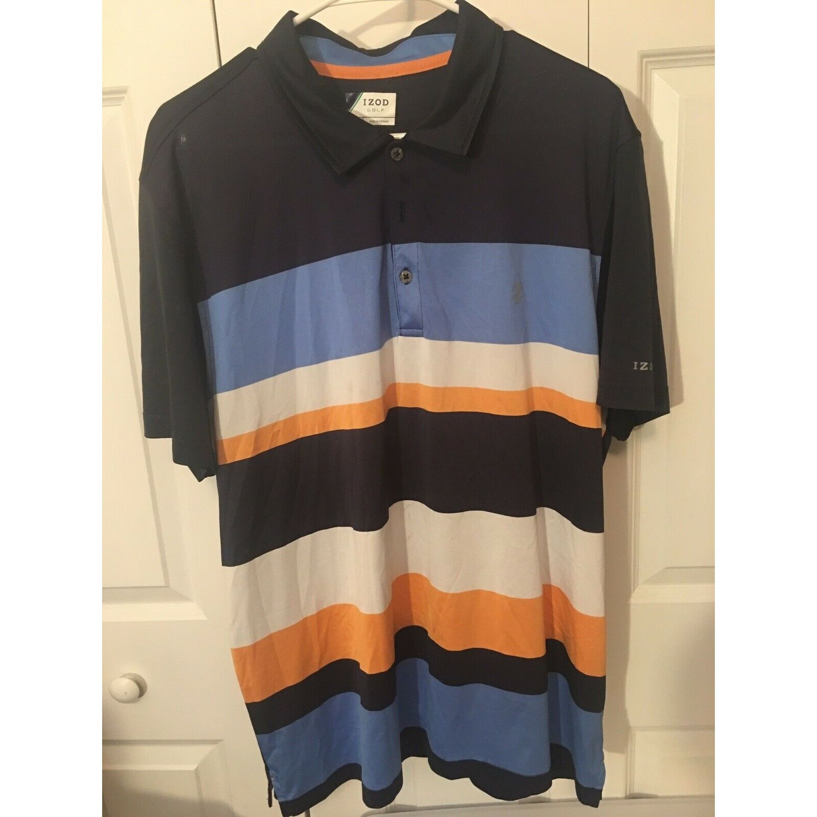Izod Izod Golf Short Sleeve Polo Golf Shirt - Sz XL Blue/White/Or Size US XL / EU 56 / 4 - 1 Thumbnail