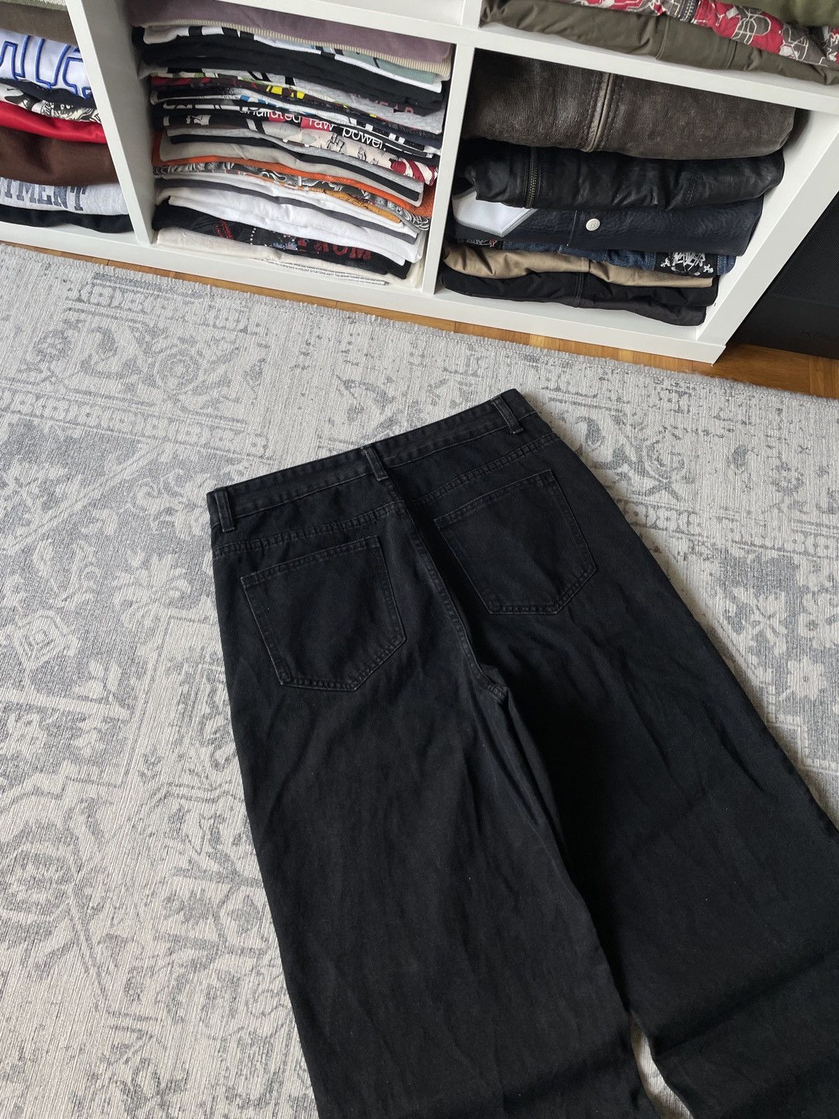 Japanese Brand × Vintage Vintage Baggy Wide Jeans Washed Faded Denim Flared Hype Y2K Size US 32 / EU 48 - 10 Thumbnail