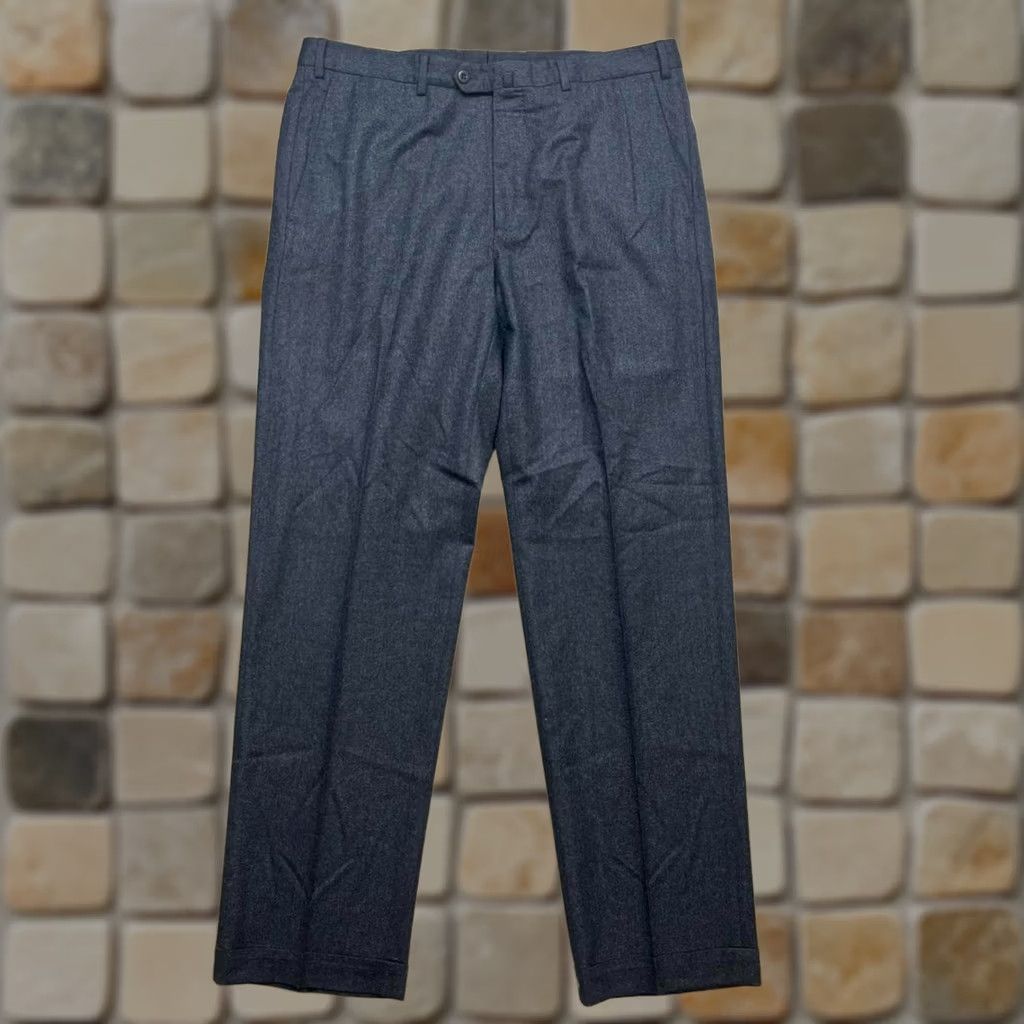 Ermenegildo Zegna Ermenegildo Zegna Trousers Wool Flannel mens flat front 36x33 Size US 36 / EU 52 - 1 Thumbnail