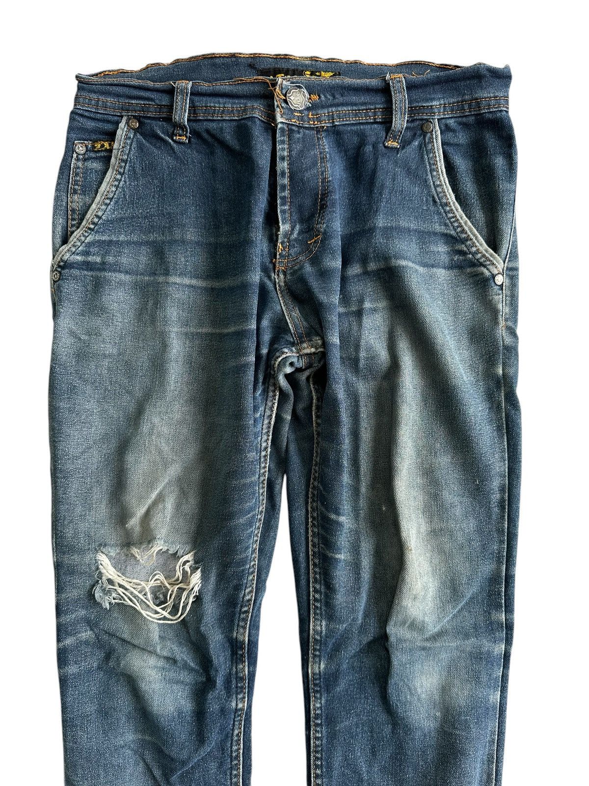 Hysteric Glamour ARCHIVE LATINO SICK DISTRESSED WASHED DENIM JEANS Size US 31 - 3 Thumbnail