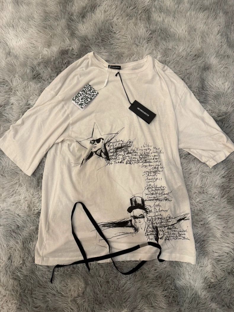 Ann Demeulemeester ANN DEMEULEMEESTER Sketch Print T-Shirt Size US XS / EU 42 / 0 - 1 Thumbnail