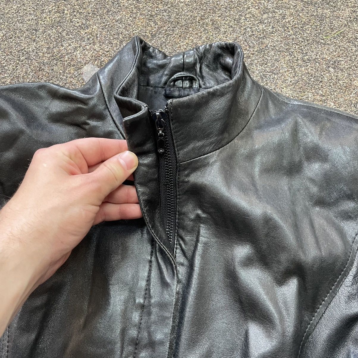 Vintage Vintage Y2K Black Leather Biker Jacket Punk Rock Oversized L Size US L / EU 52-54 / 3 - 5 Thumbnail